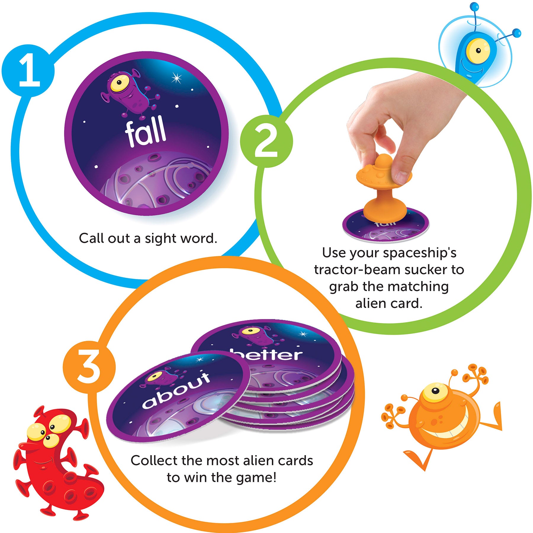 Learning Resources Slam Ships! Sight Words Game - UFO-Themed Educational Toy - Image 4