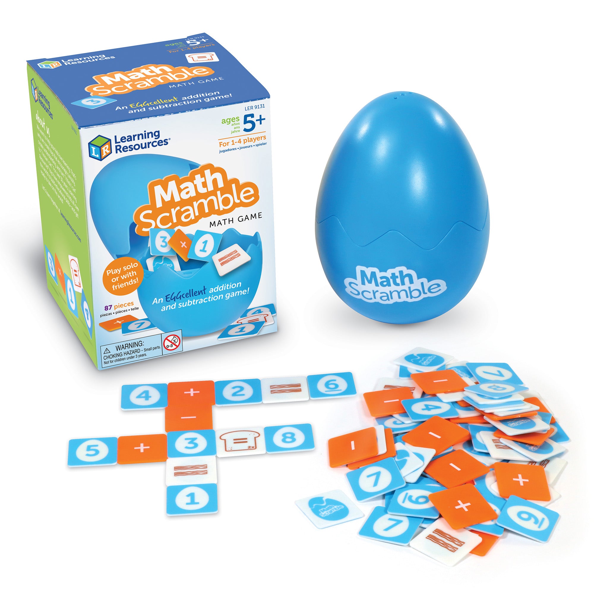Learning Resources Math Scramble - Fast-Paced Addition & Subtraction Game