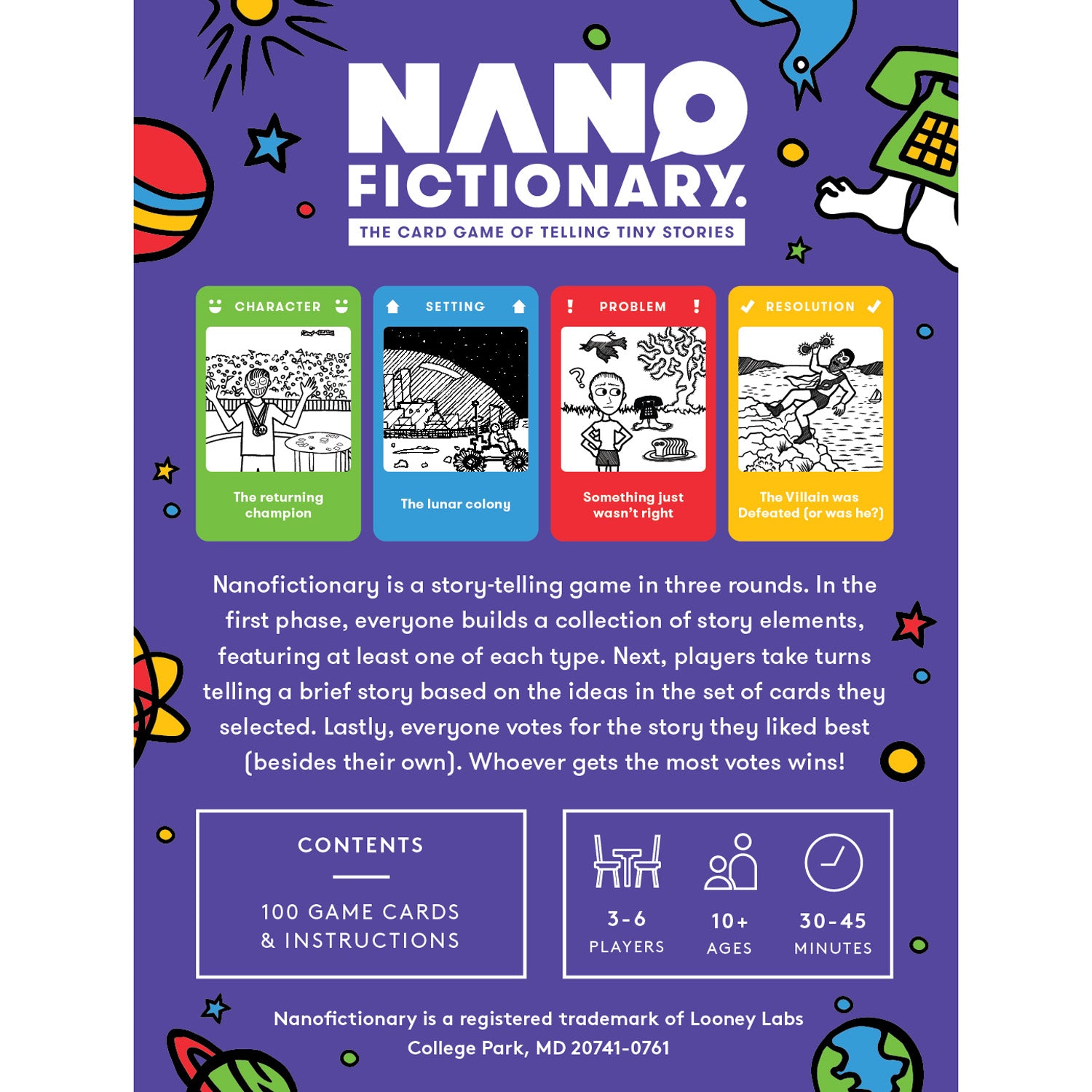 Looney Labs Nanofictionary Card Spark a Tale Card Game - Image 4