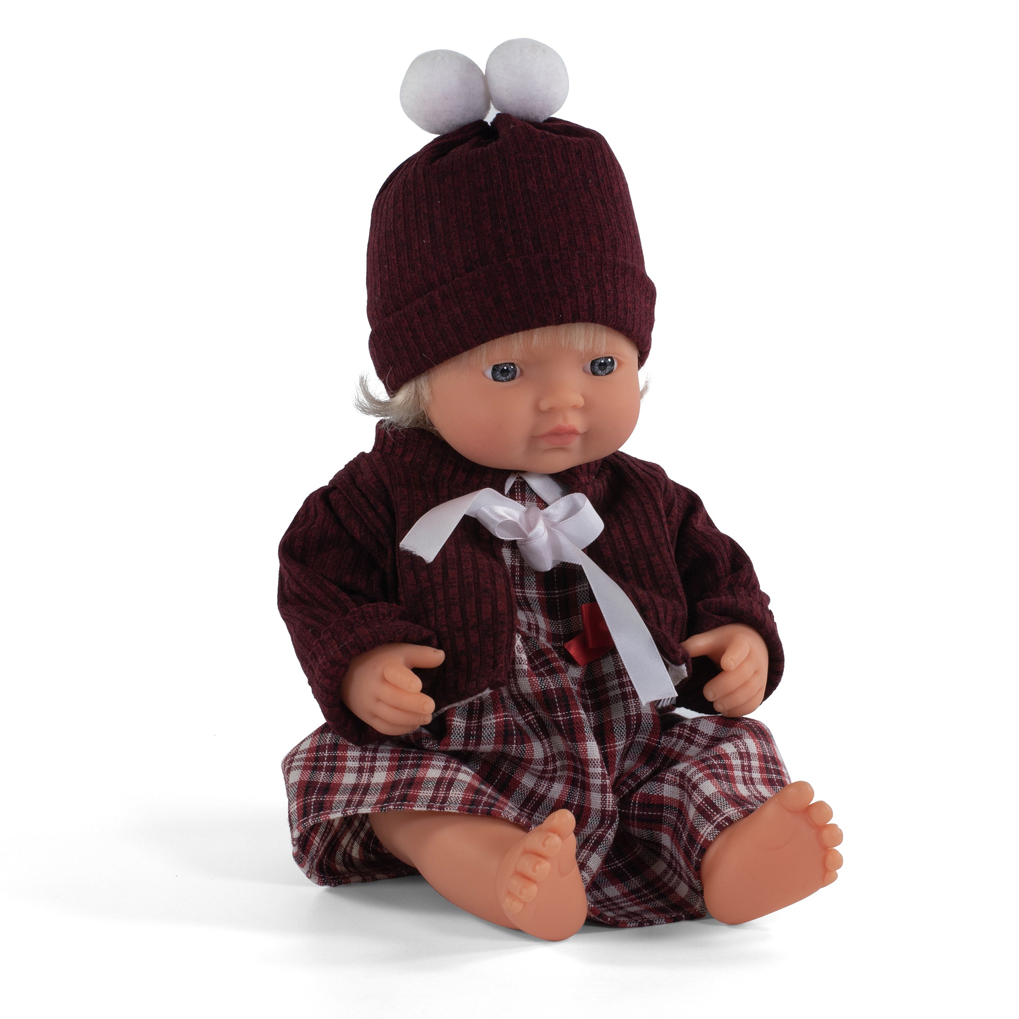 Miniland 15 inch Baby Doll - Blonde Hair, Blue Eyes - Image 3
