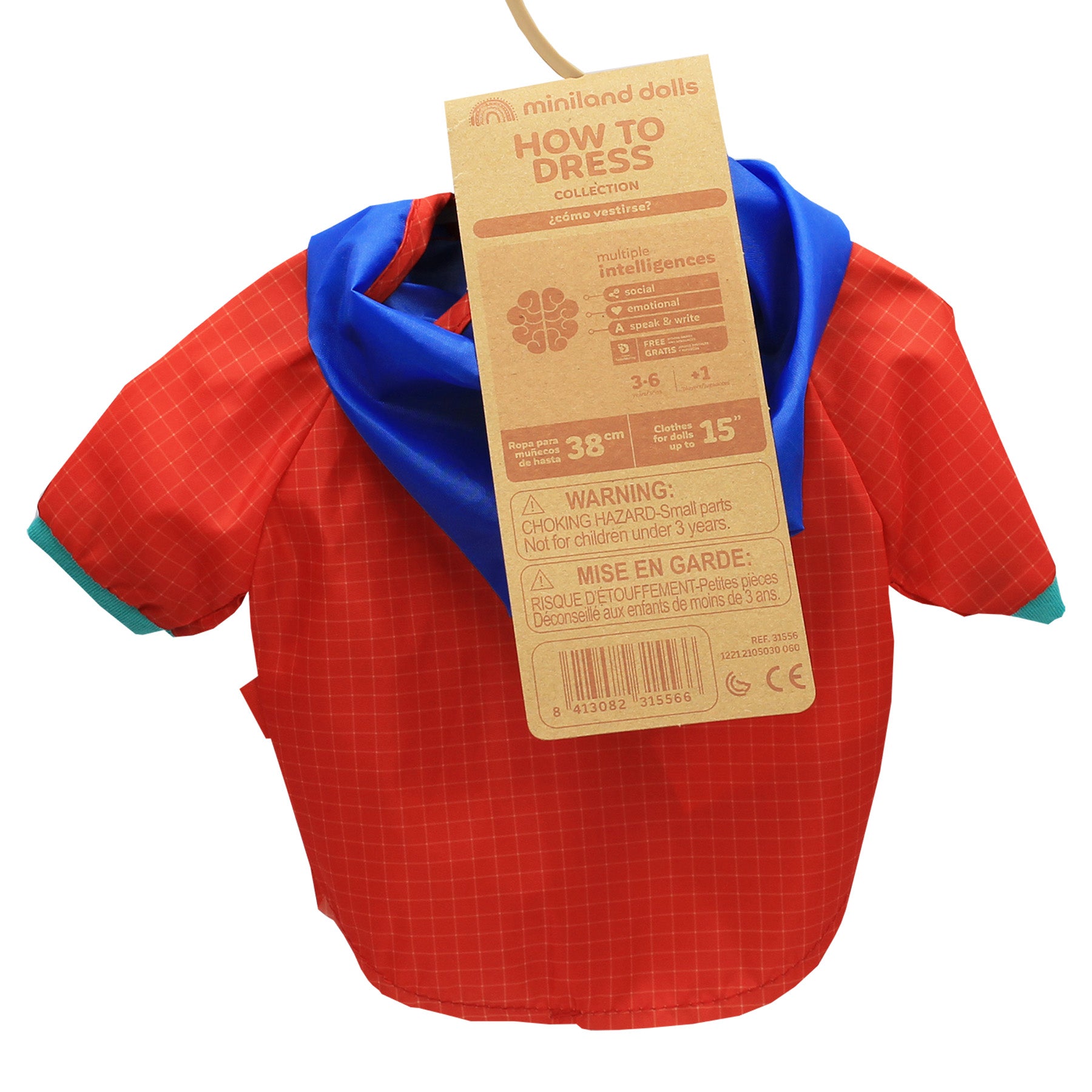 Miniland Weather-Wonder Doll Raincoat & Boots Ensemble - Image 3