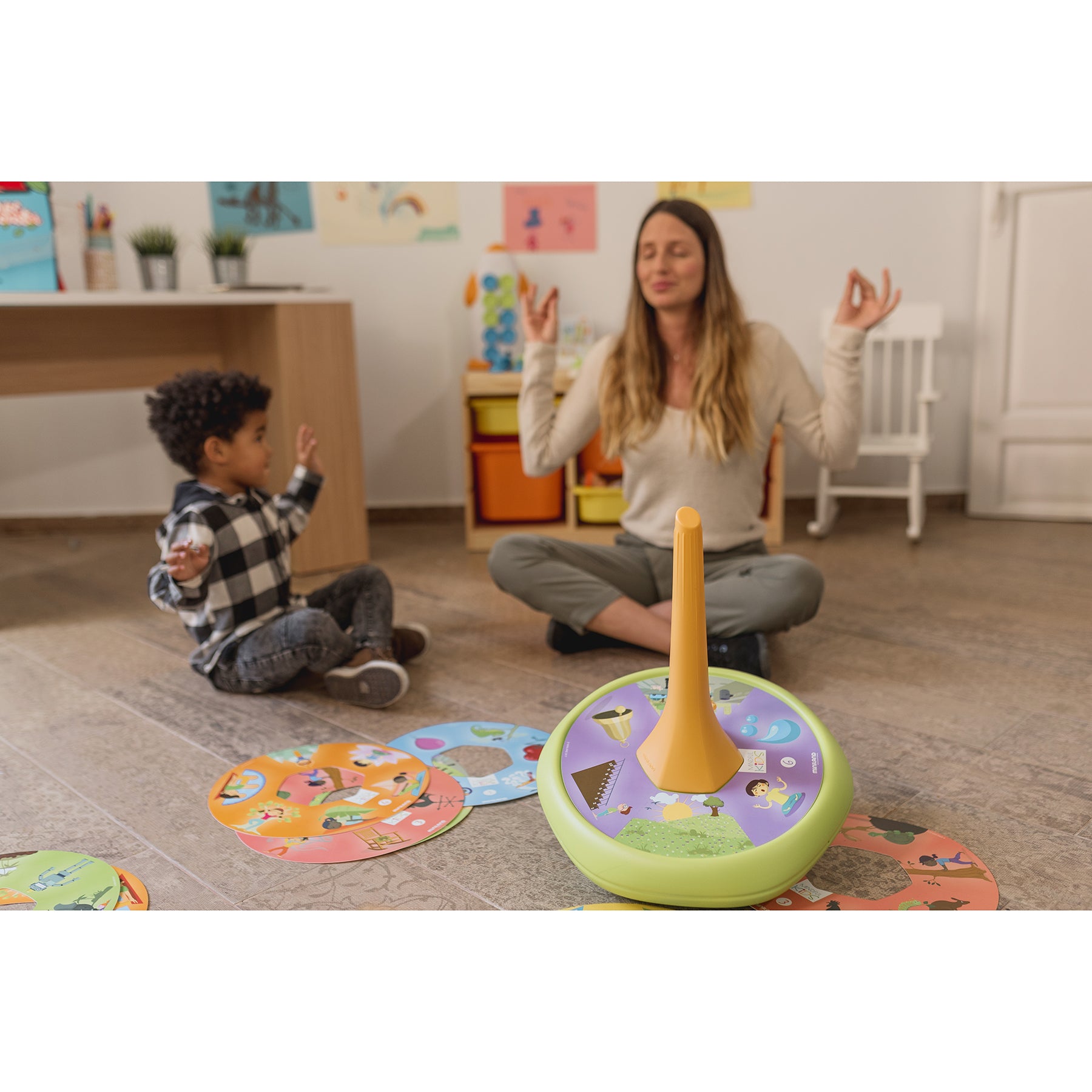 Miniland Mindful Kids - Giant Mindfulness Spinning Top - Multitheme - Image 9