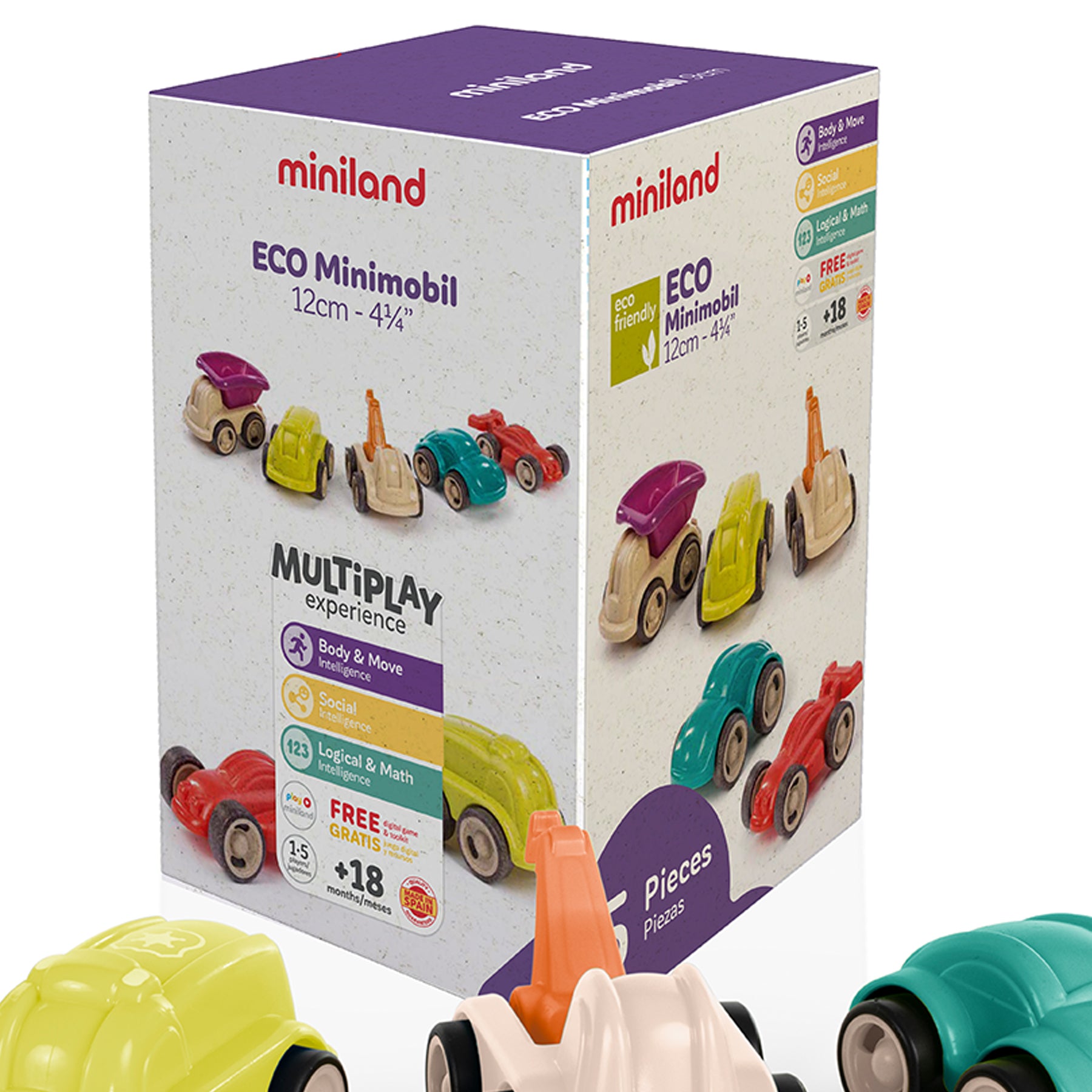 Alternative view of Miniland Eco-Friendly Minimobil Vehicles - Playful Set of 5