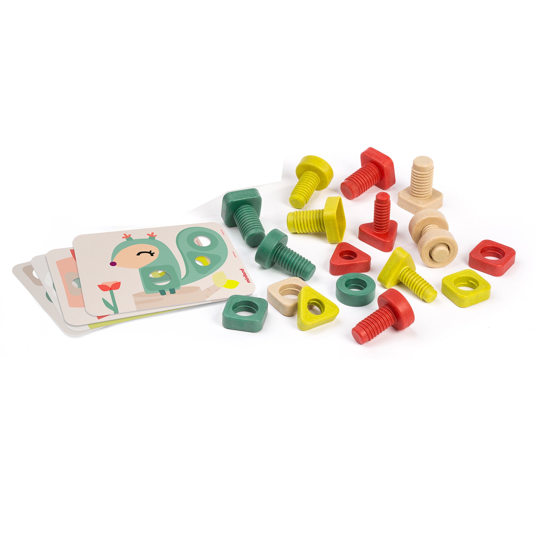 Miniland ECO Nuts & Bolts Set - 28 Pieces - Educational Shape Toys - Image 3