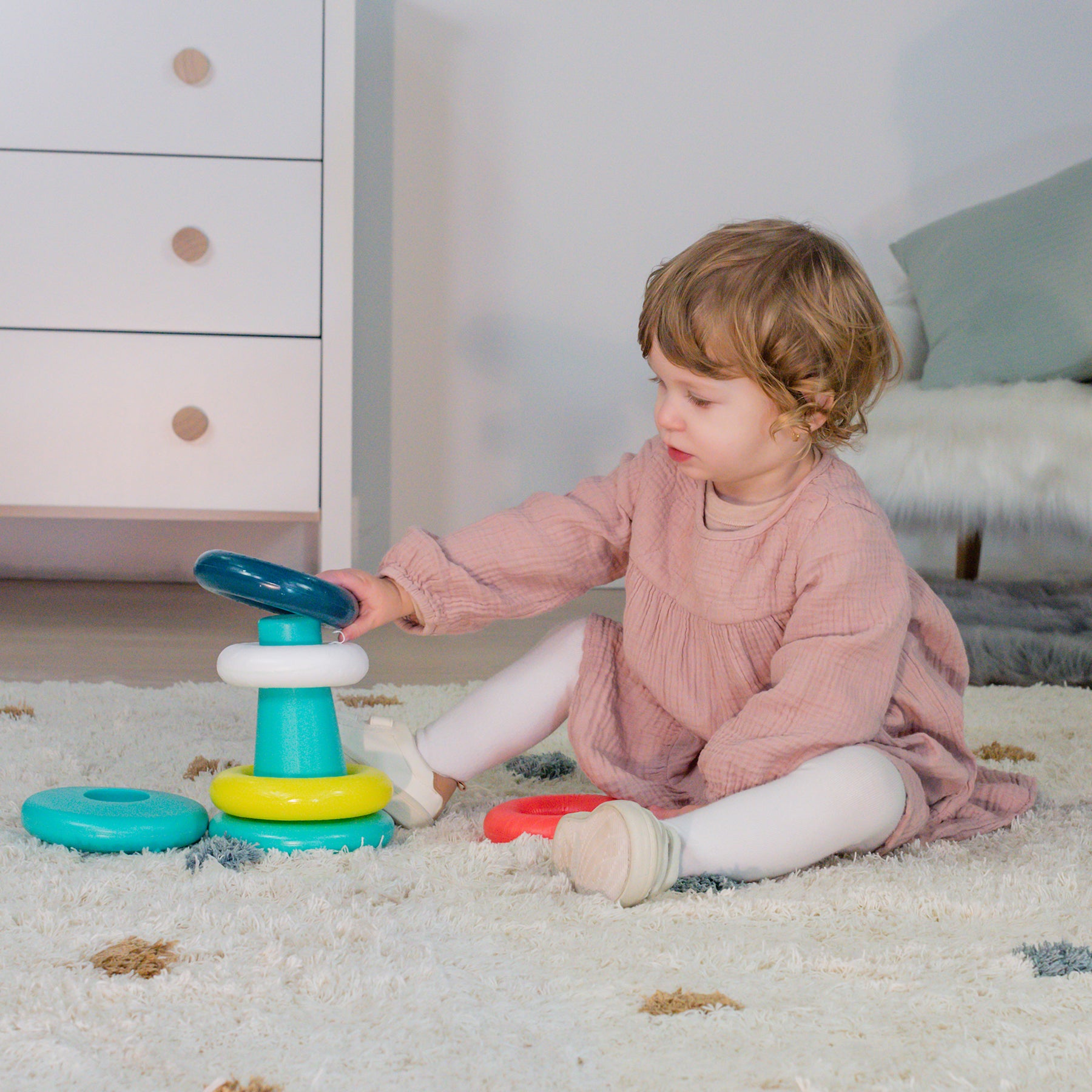 Miniland Feel to Learn: Stack & Roll Rings – Eco-Friendly Toy - Image 4