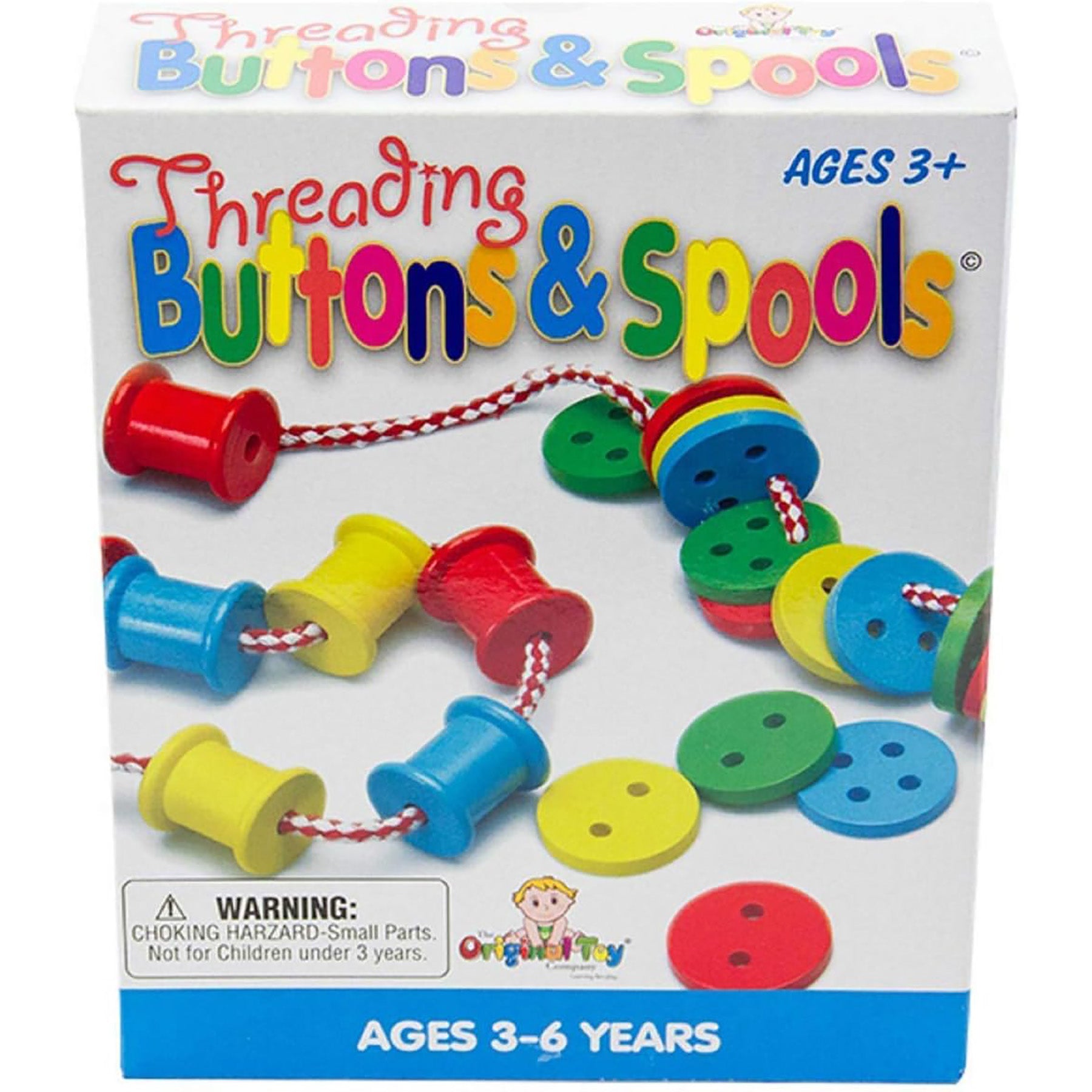 Original Toy Company Colorful Threading Buttons & Spools Set - Creative Play - Image 2