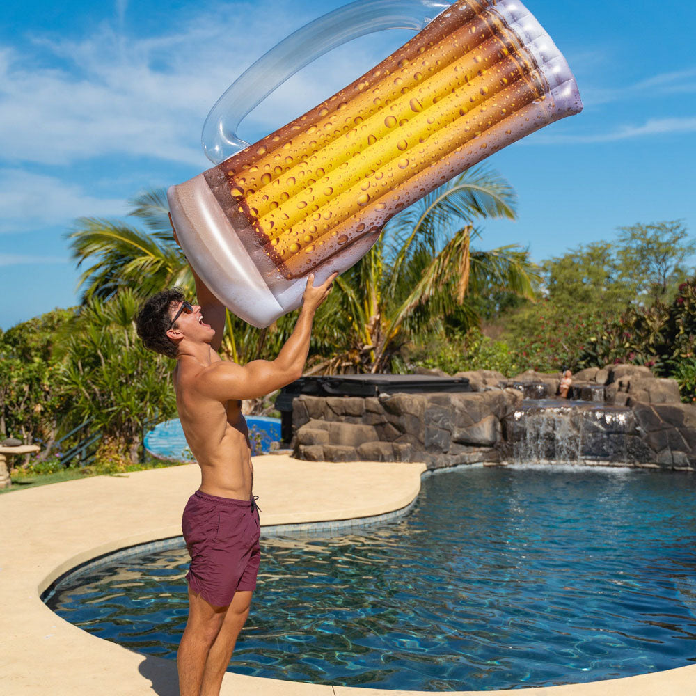 PoolCandy Oversized Beer Mug Inflatable Pool Float - 72.5 inch - Image 2