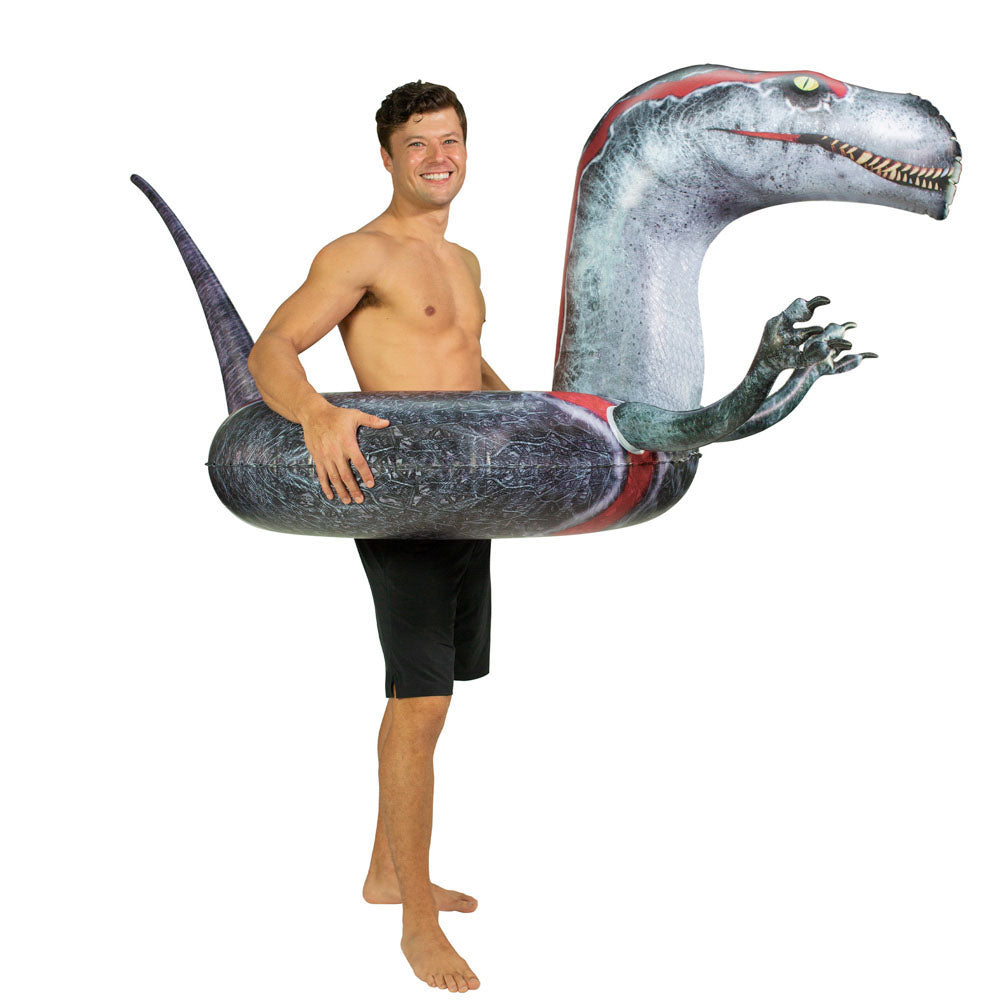 PoolCandy Velociraptor 42" Dinosaur Pool Tube – Ultimate Water Fun