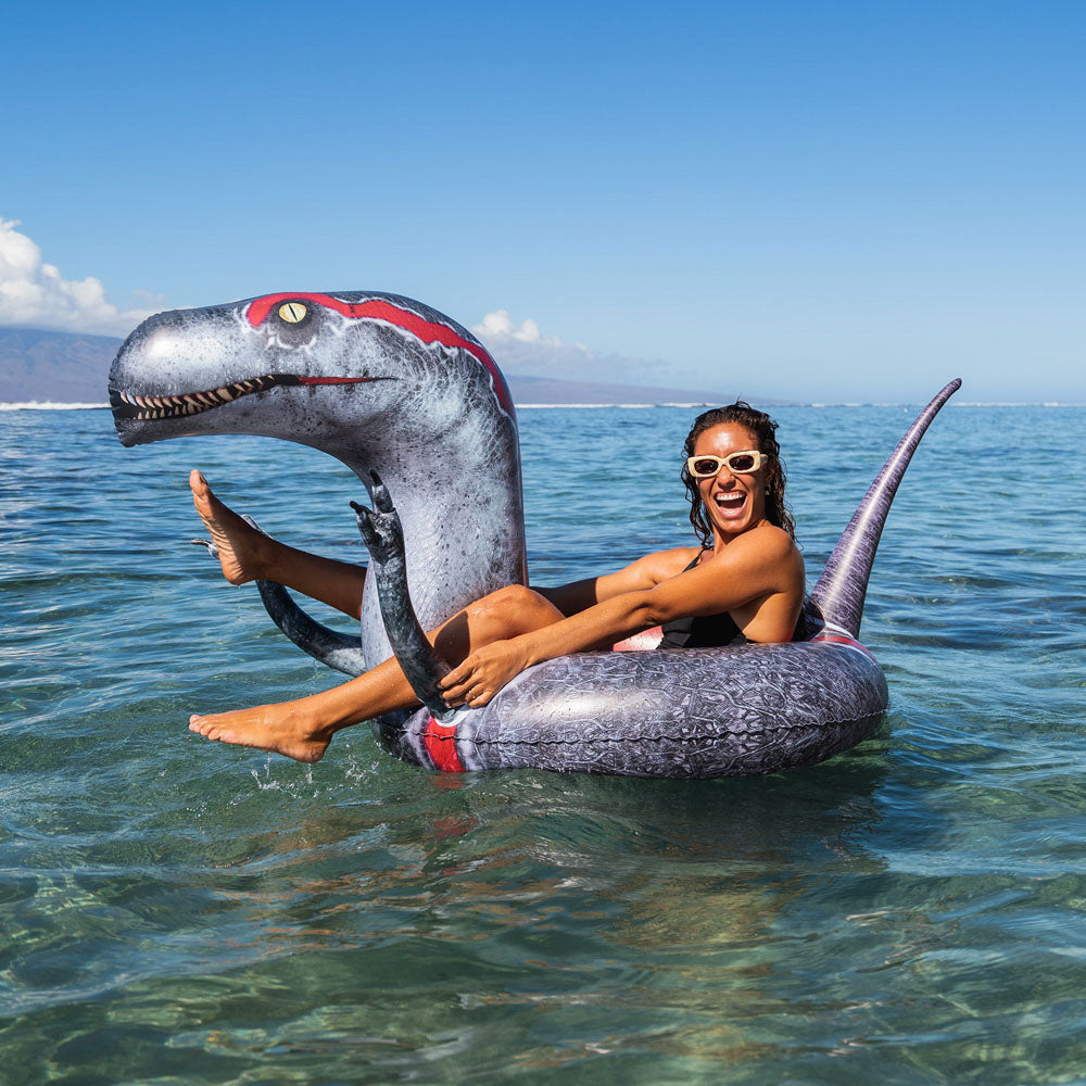 Alternative view of PoolCandy Velociraptor 42" Dinosaur Pool Tube – Ultimate Water Fun