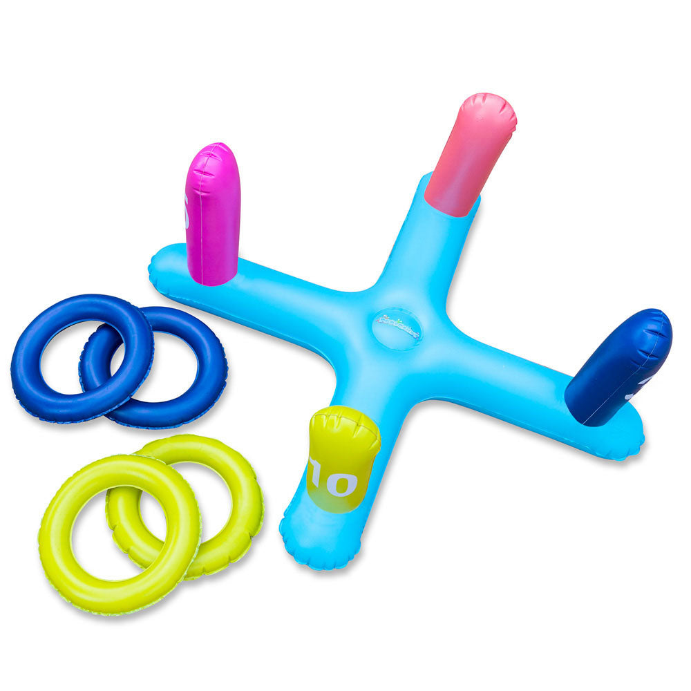 PoolCandy Splashy Inflatable Ring Toss Game for Pool and Backyard Fun