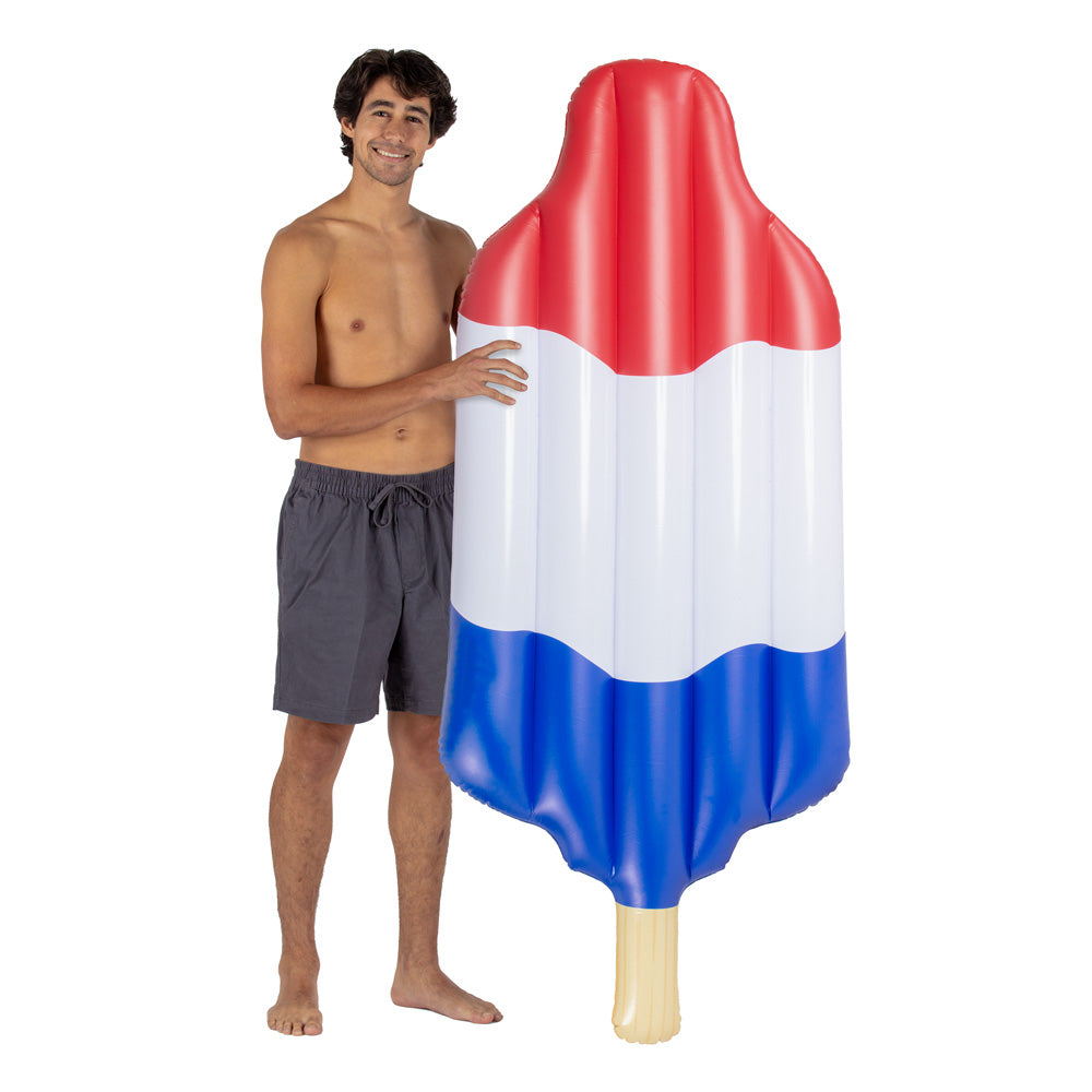 PoolCandy Rocket Pop Inflatable Pool Raft - Patriotic Popsicle Design