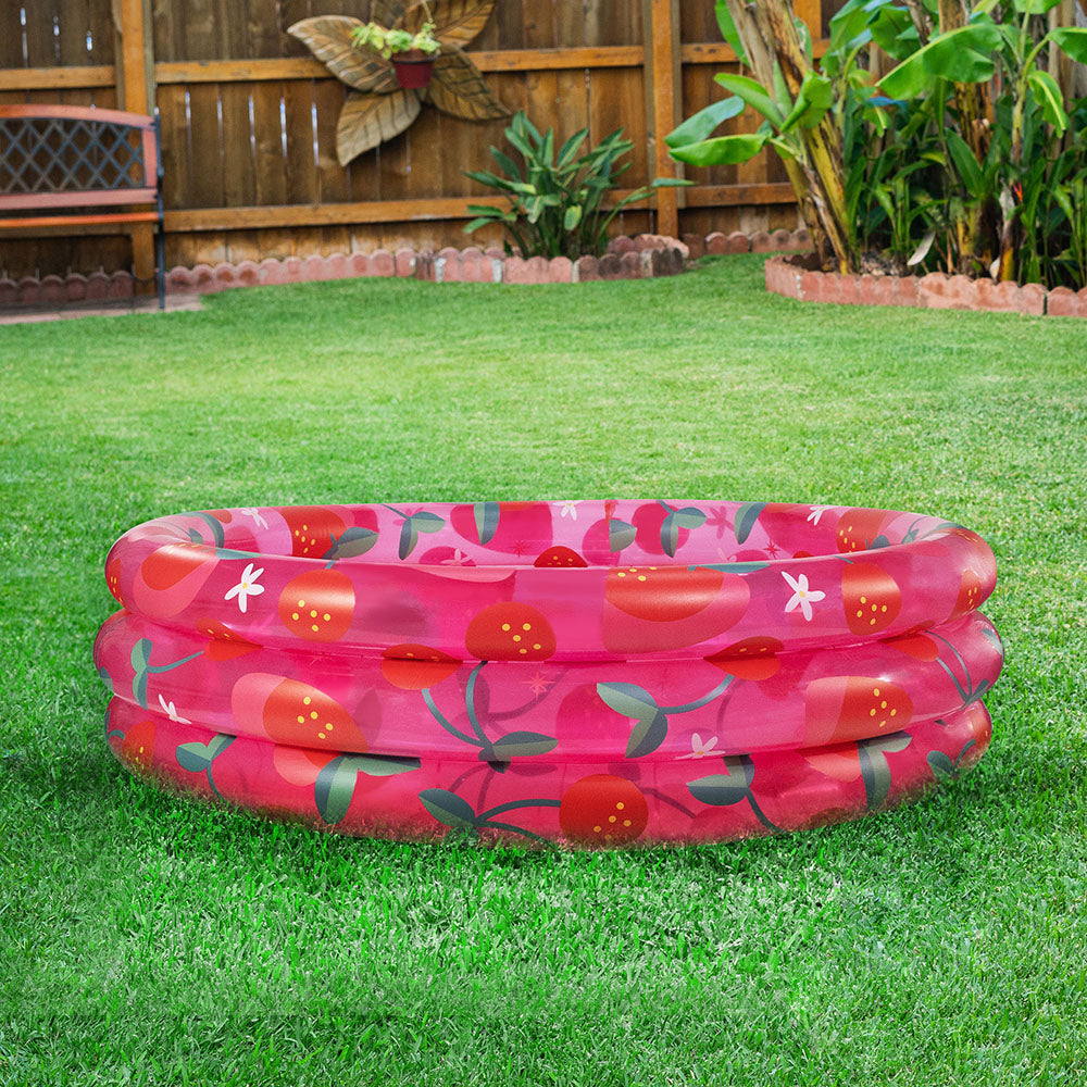 Alternative view of PoolCandy 60" Inflatable Sunning Pool - Strawberries & Cherries Design