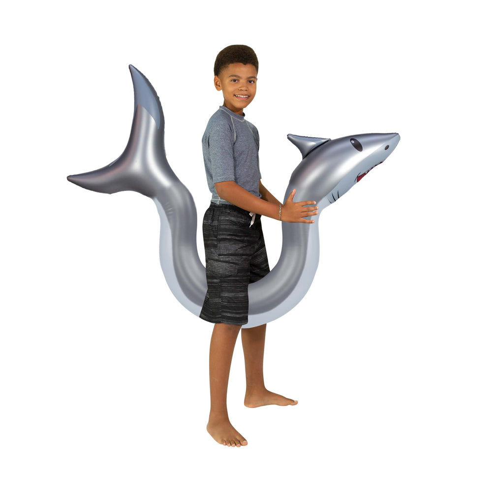 PoolCandy Shark Ride-On Noodle - Heavyweight PVC Pool Float