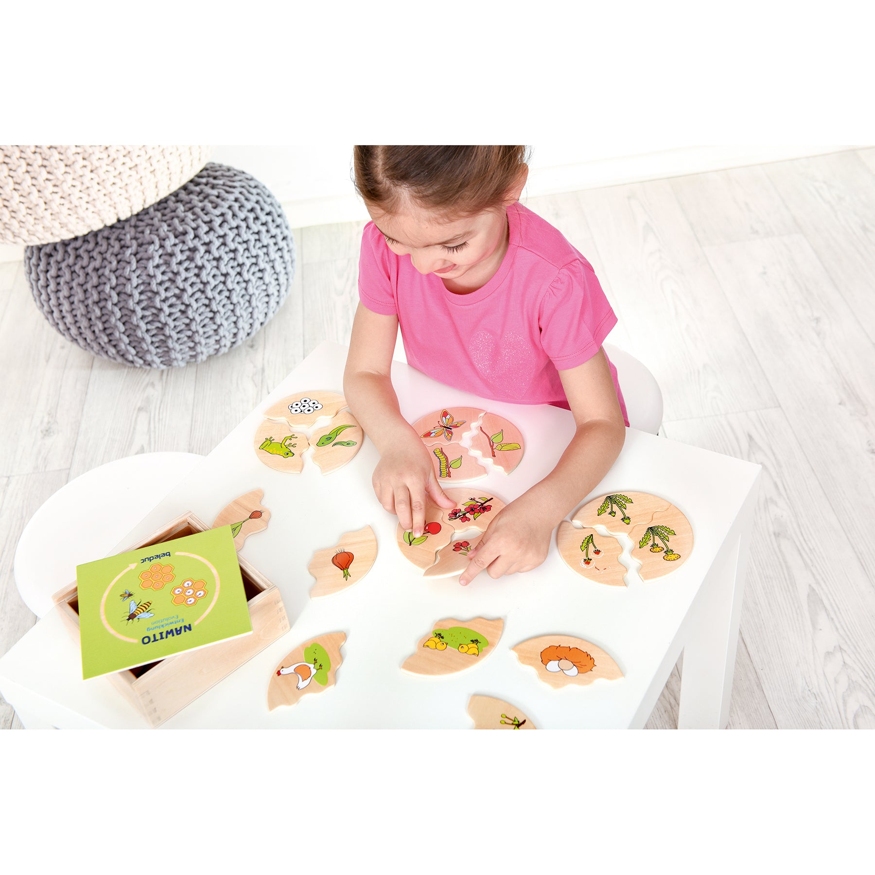 Beleduc Nawito 10-Pack Evolution Wooden Puzzles - 30 pc - Image 9