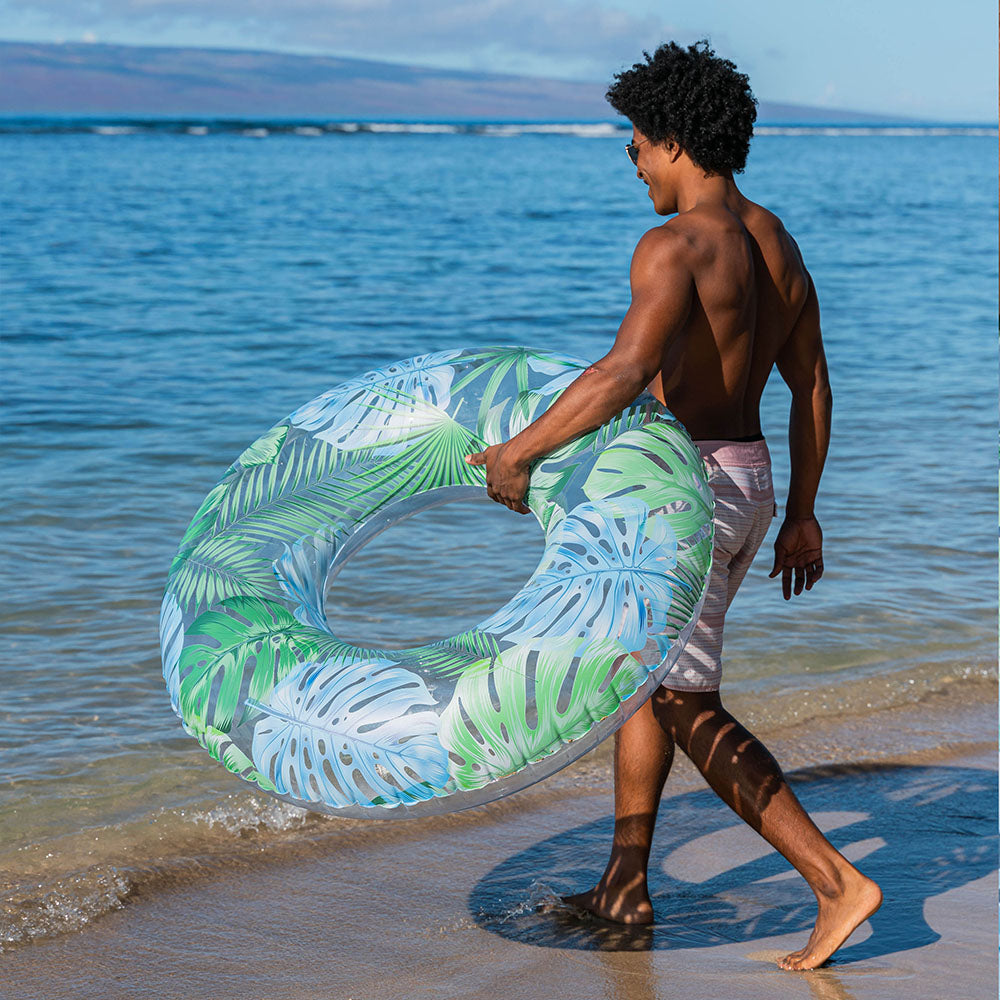 Alternative view of PoolCandy Resort Collection Tropical Palm 48" Jumbo Pool Tube