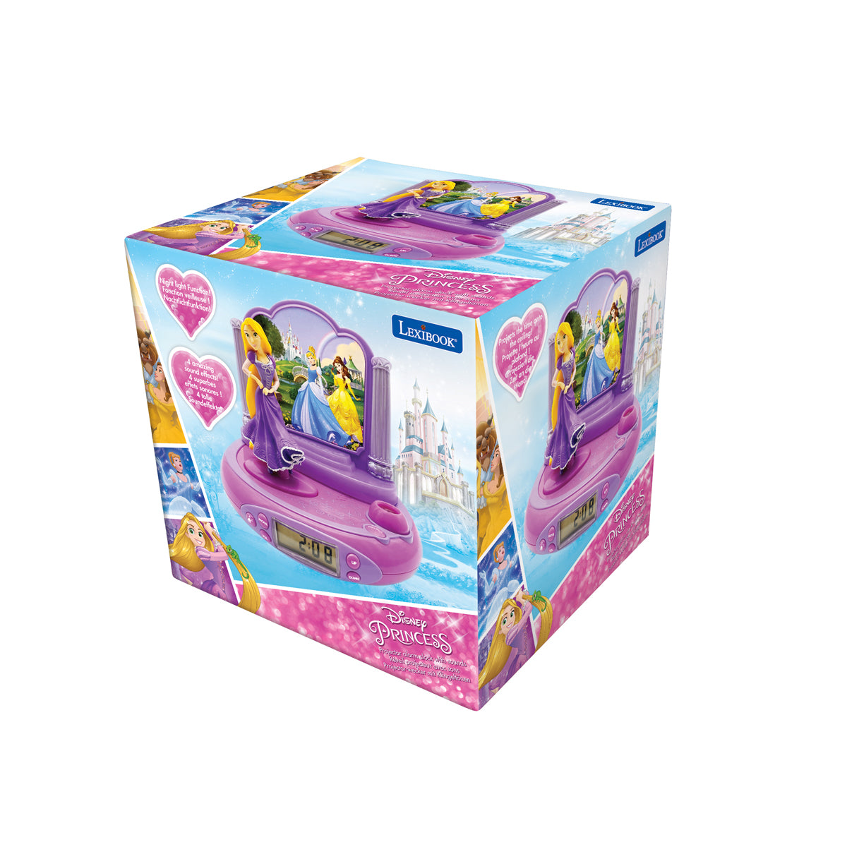 Alternative view of Disney Princess Rapunzel Projector Clock with magical sounds