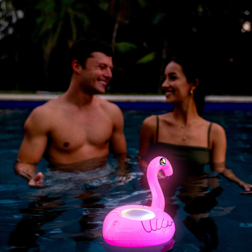 Alternative view of SoundCandy Floating Flamingo LED Bluetooth Speaker - Multicolor