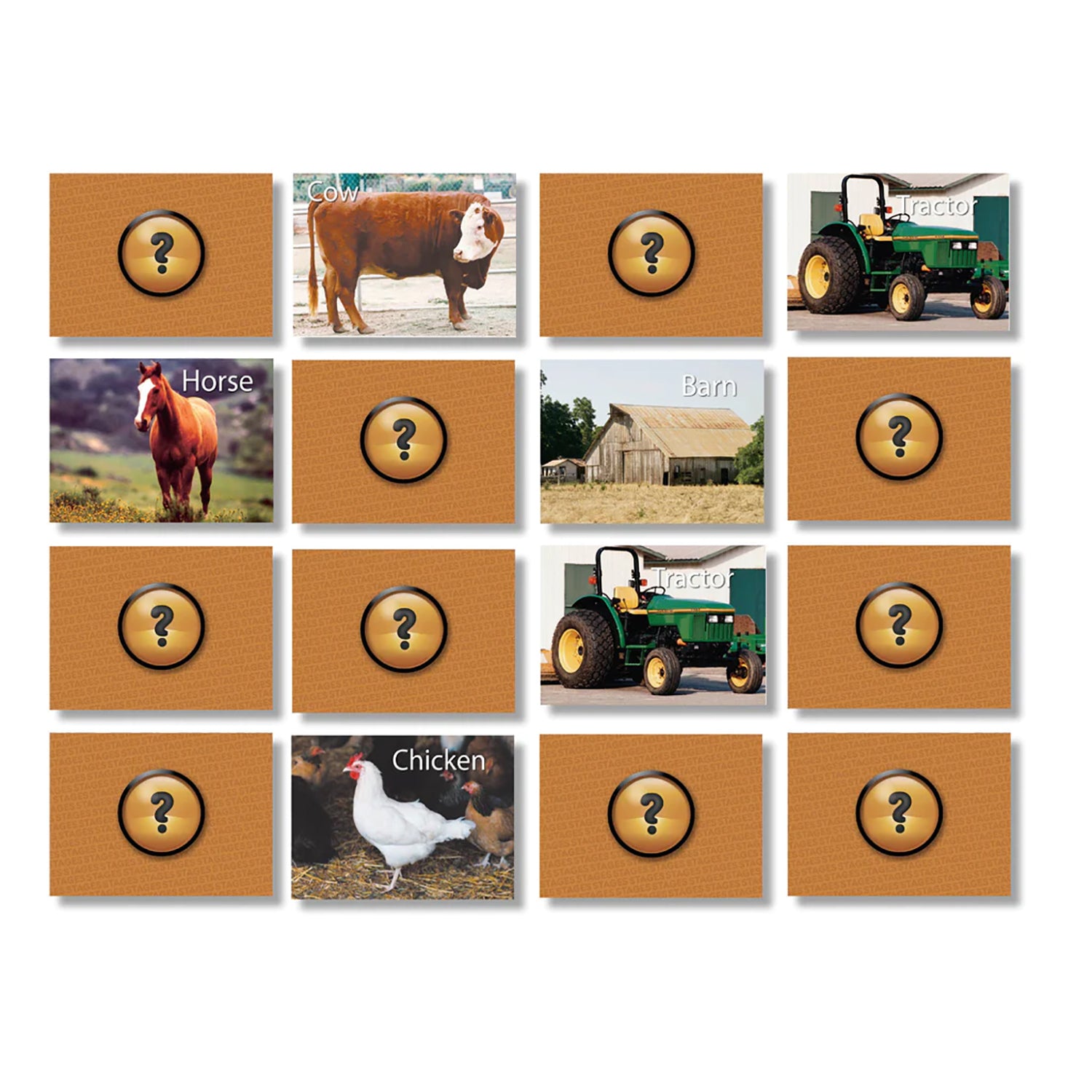Stages Learning On the Farm Photographic Memory Matching Game - 3-Pack - Image 3