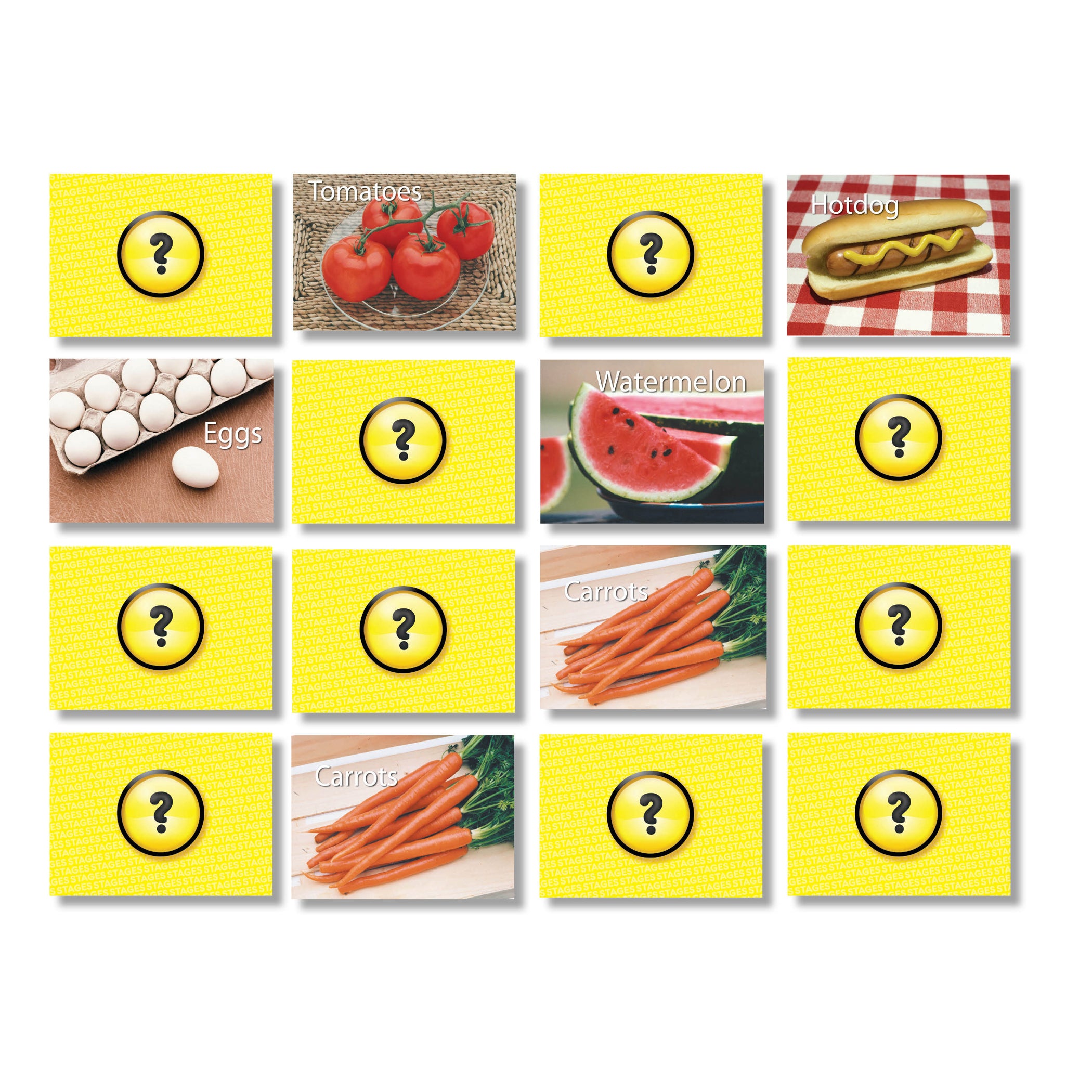 Stages Learning Materials Memory Match Game - Food Trio - Image 3