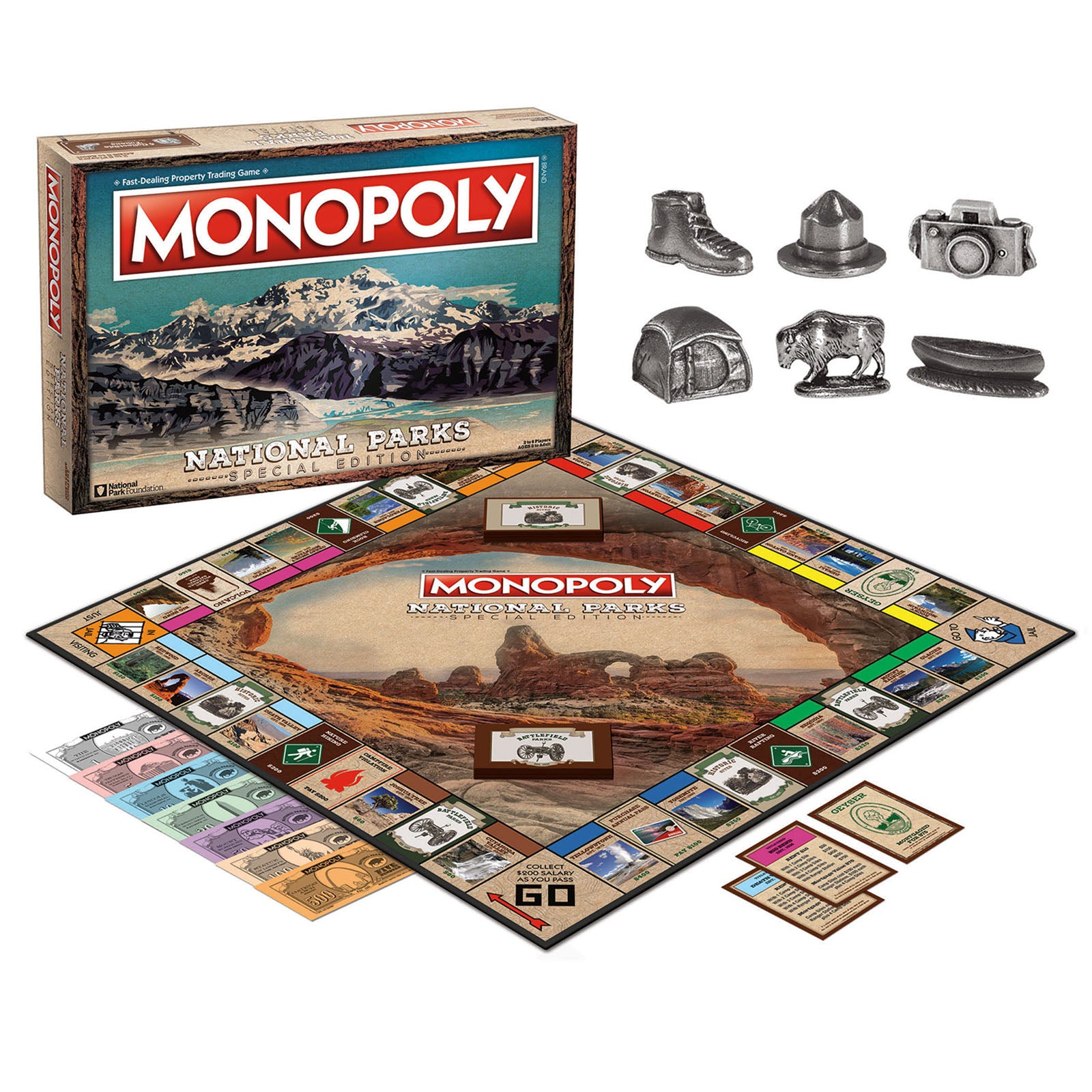 Alternative view of USAopoly MONOPOLY: National Parks Edition Board Game