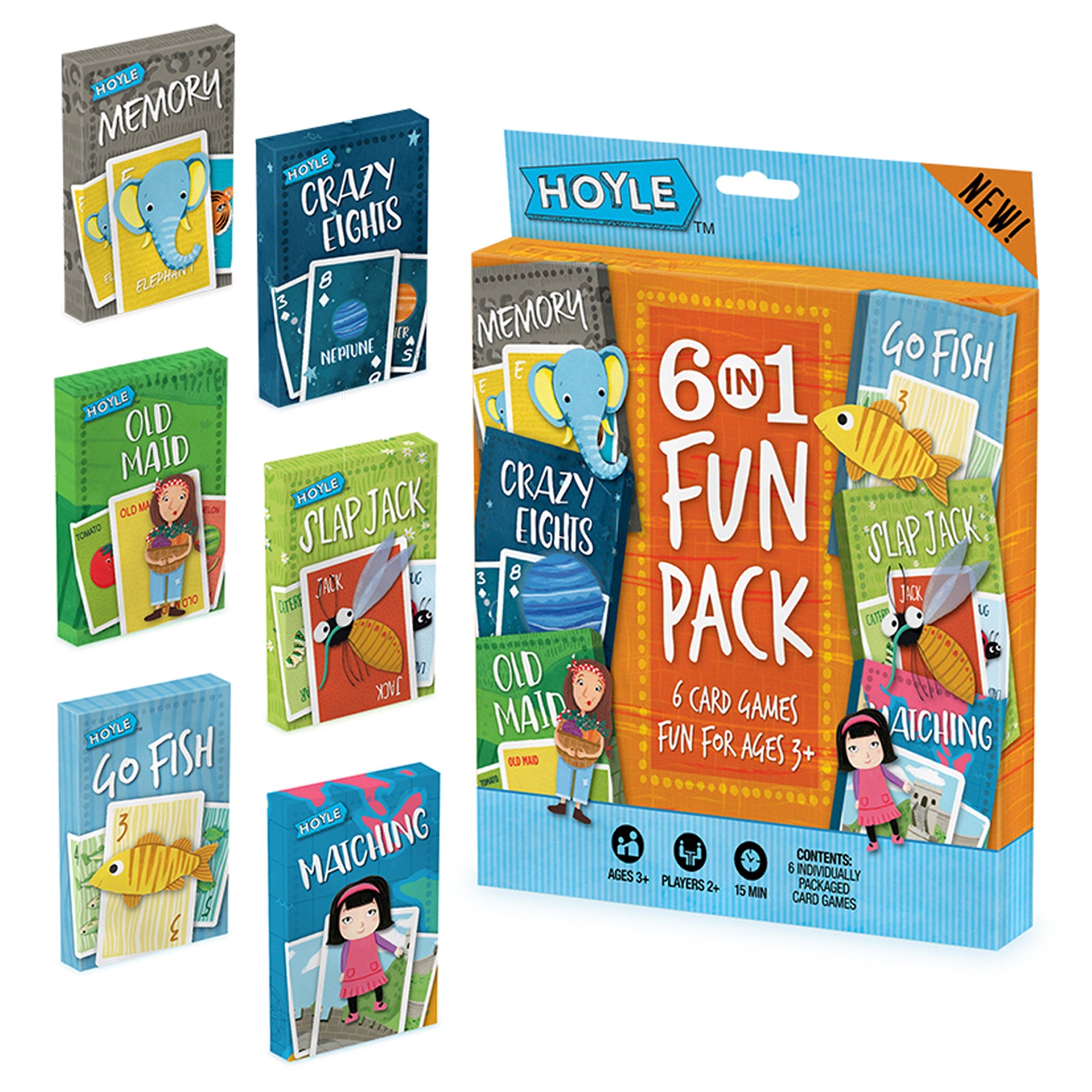 Alternative view of Hoyle 6-in-1 Fun Pack Classic Children's Card Games, 18-Game Mega Set