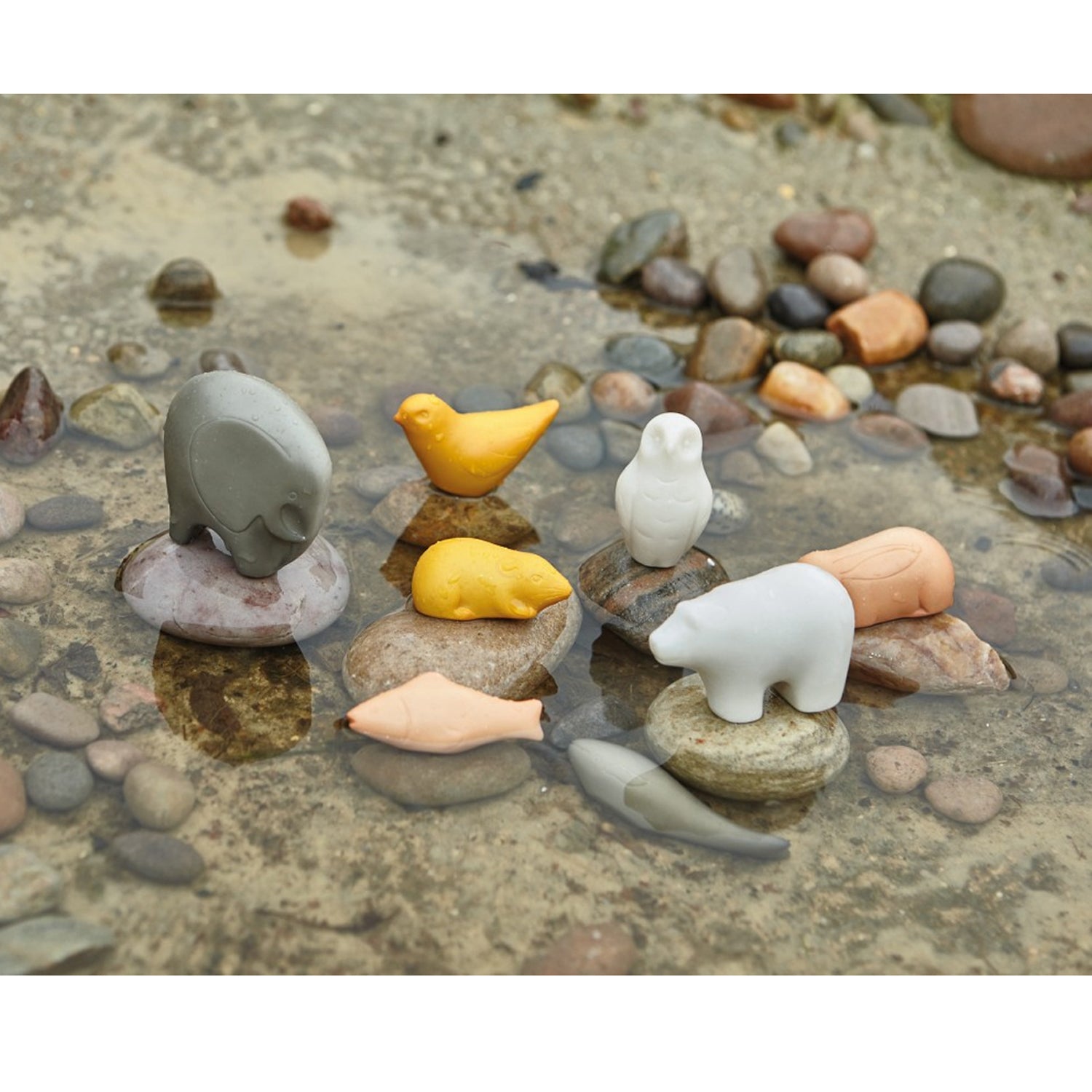 Yellow Door Sensory Play Stones With Animal Shapes, Pack Of 8 - Image 3