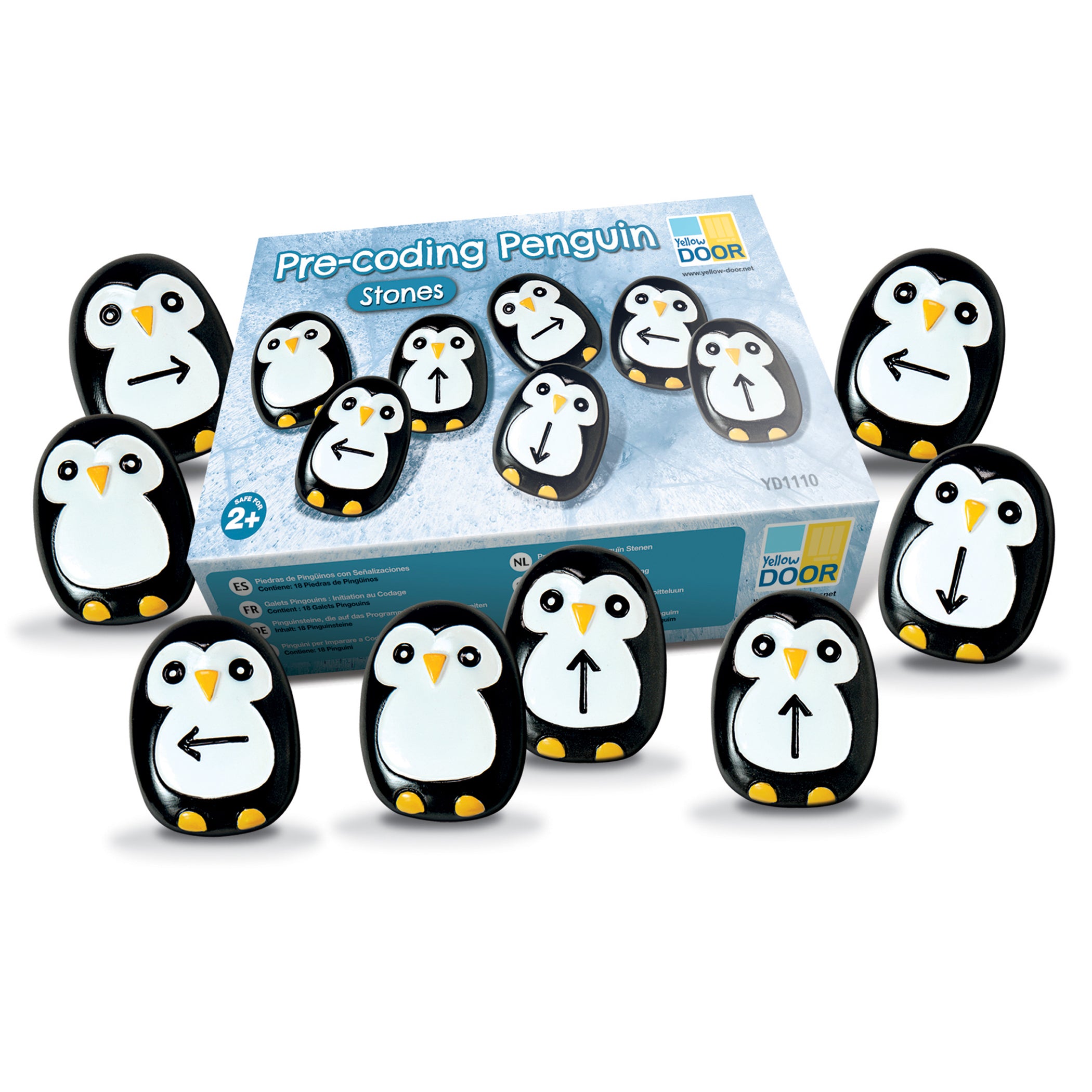 Yellow Door Pre-Coding Penguin Stones - Tactile Learning Set Of 18