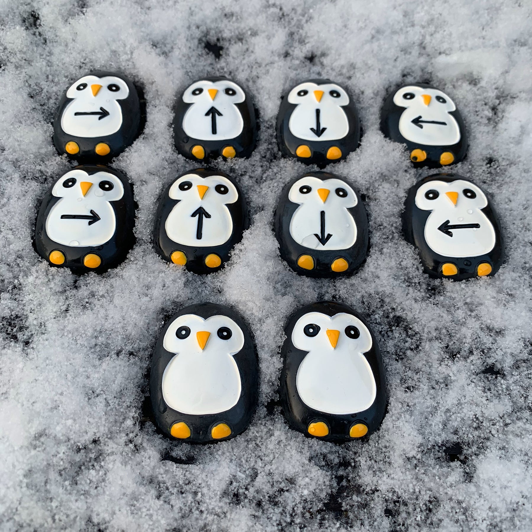 Yellow Door Pre-Coding Penguin Stones - Tactile Learning Set Of 18 - Image 3