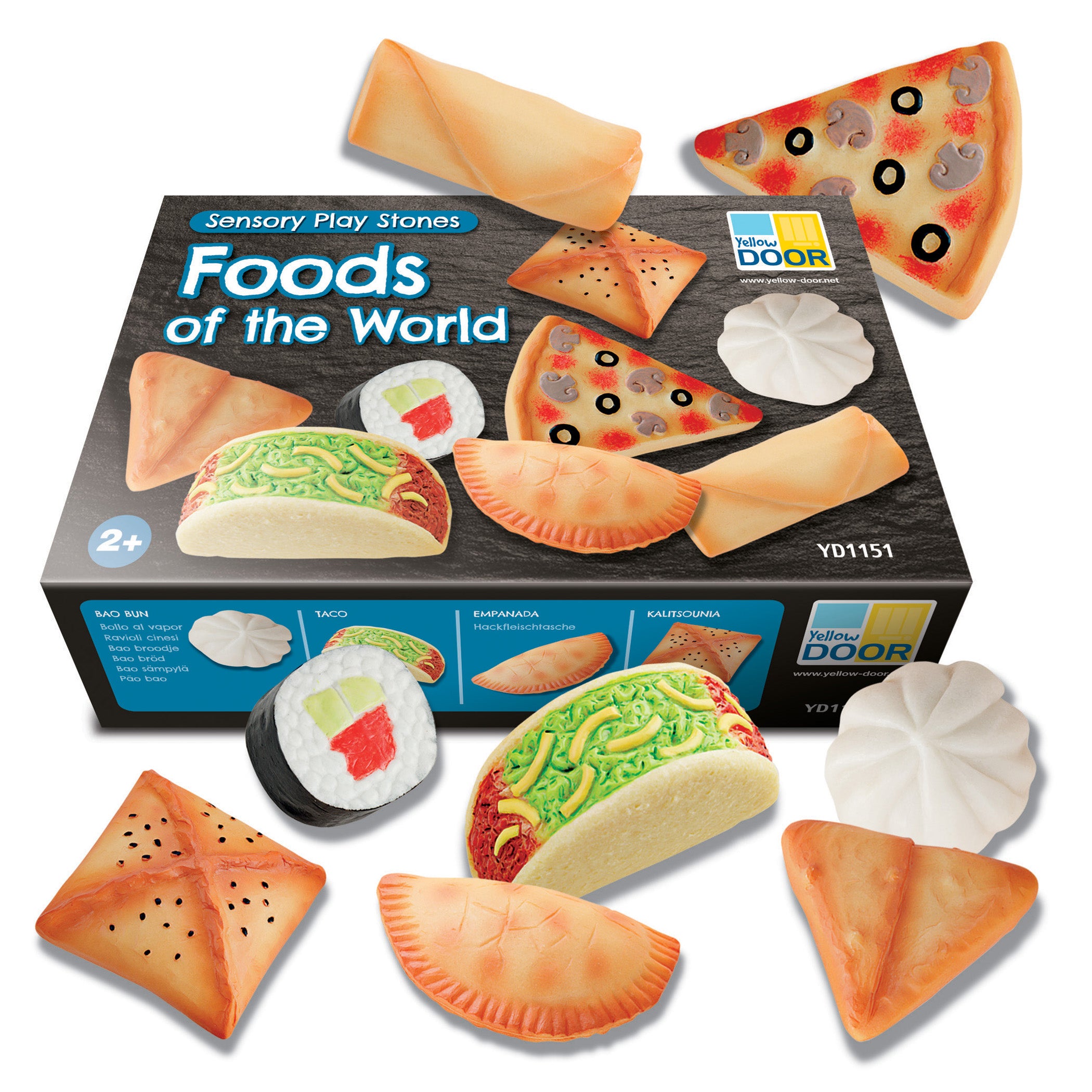 Yellow Door Sensory Play Stones - Foods Of The World - Multicultural Learning Toy
