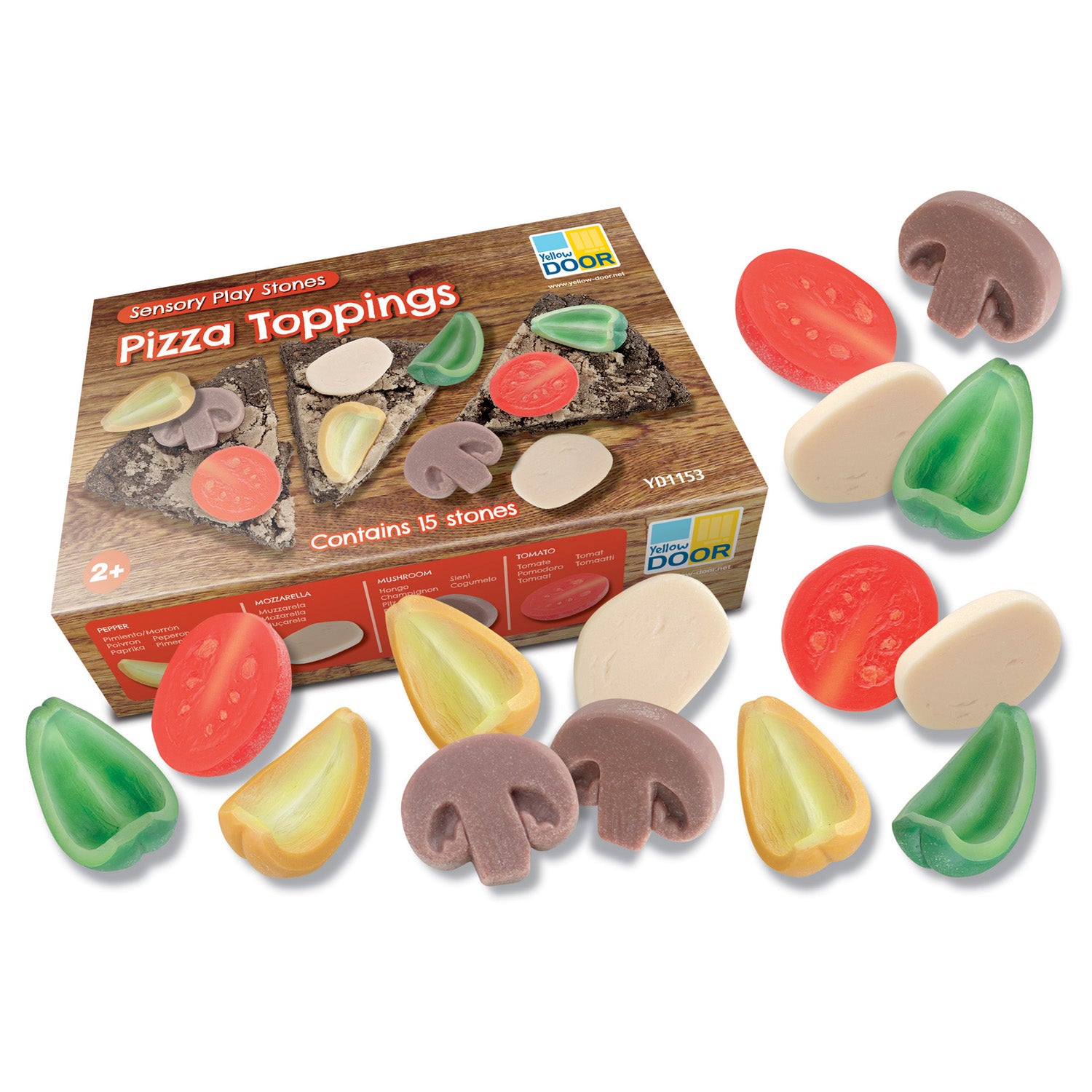 Alternative view of Yellow Door Playful Pizza Sensory Play Stones