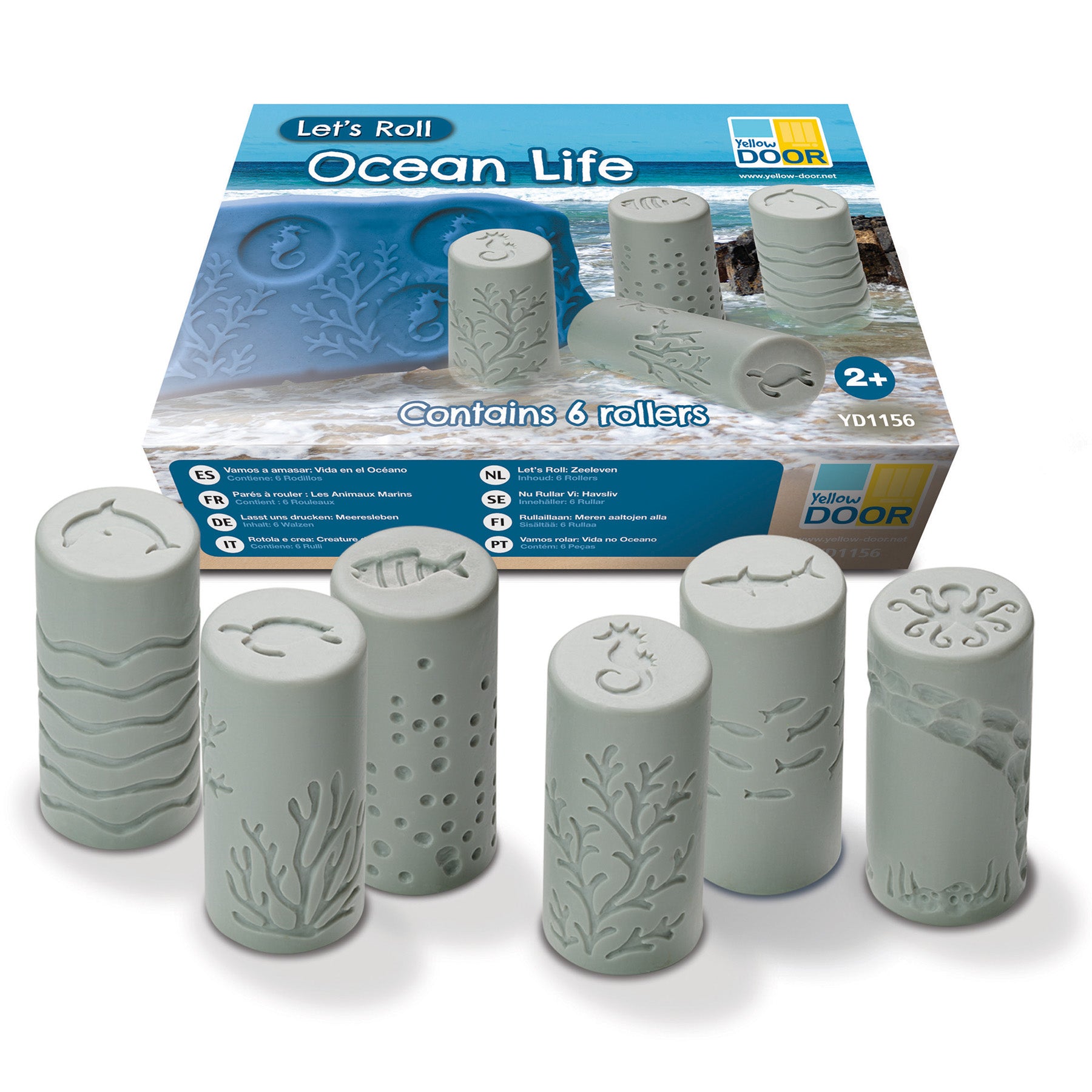 Yellow Door Let's Roll ?C Ocean Life Exploration Rollers, Set Of 6