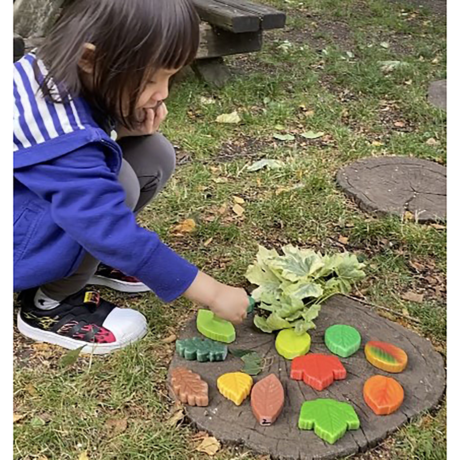 Yellow Door Sensory Play Stones - Autumn Leaves Collection, Set Of 12 - Image 7