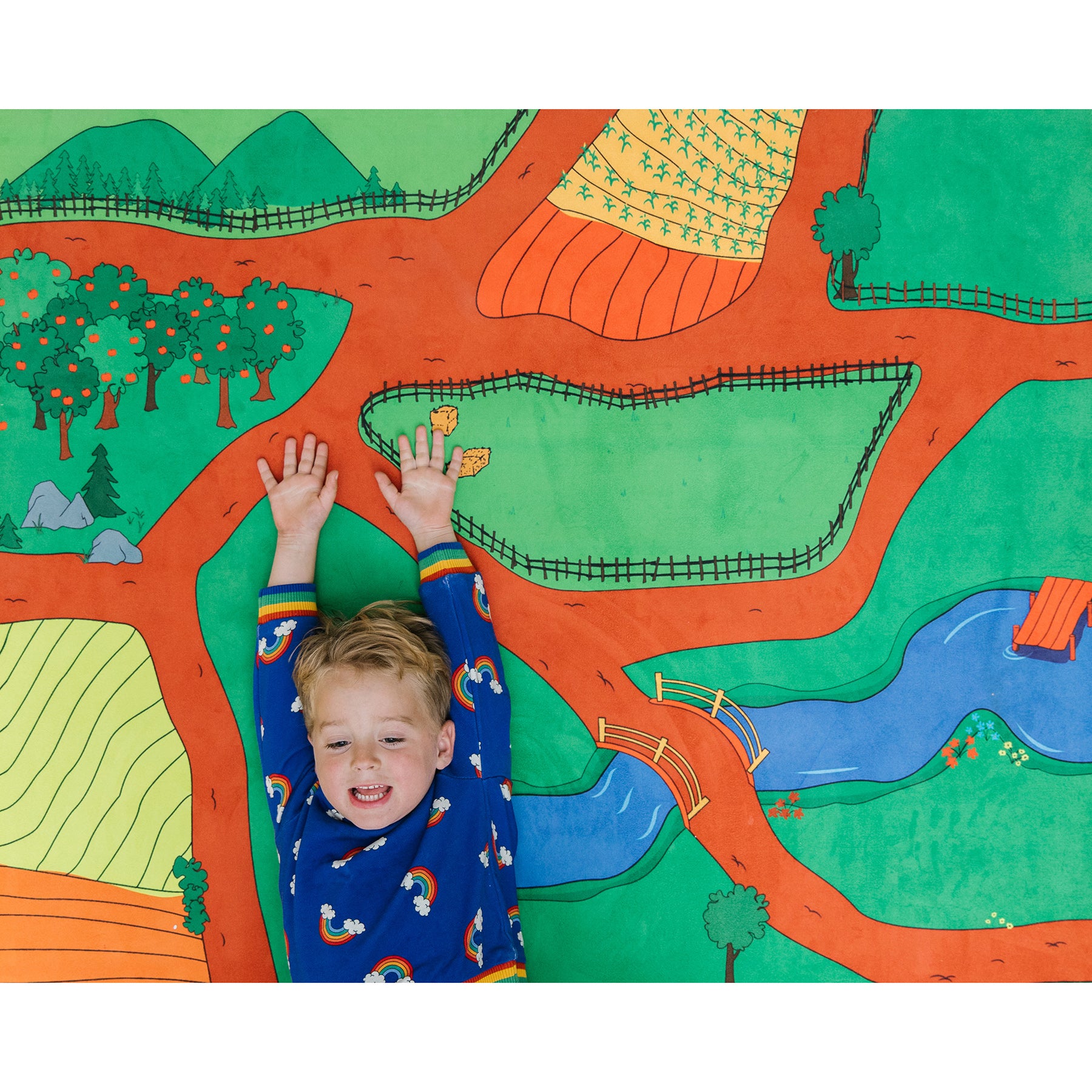 Alternative view of The Freckled Frog Farm-Themed Play Mat for Kids