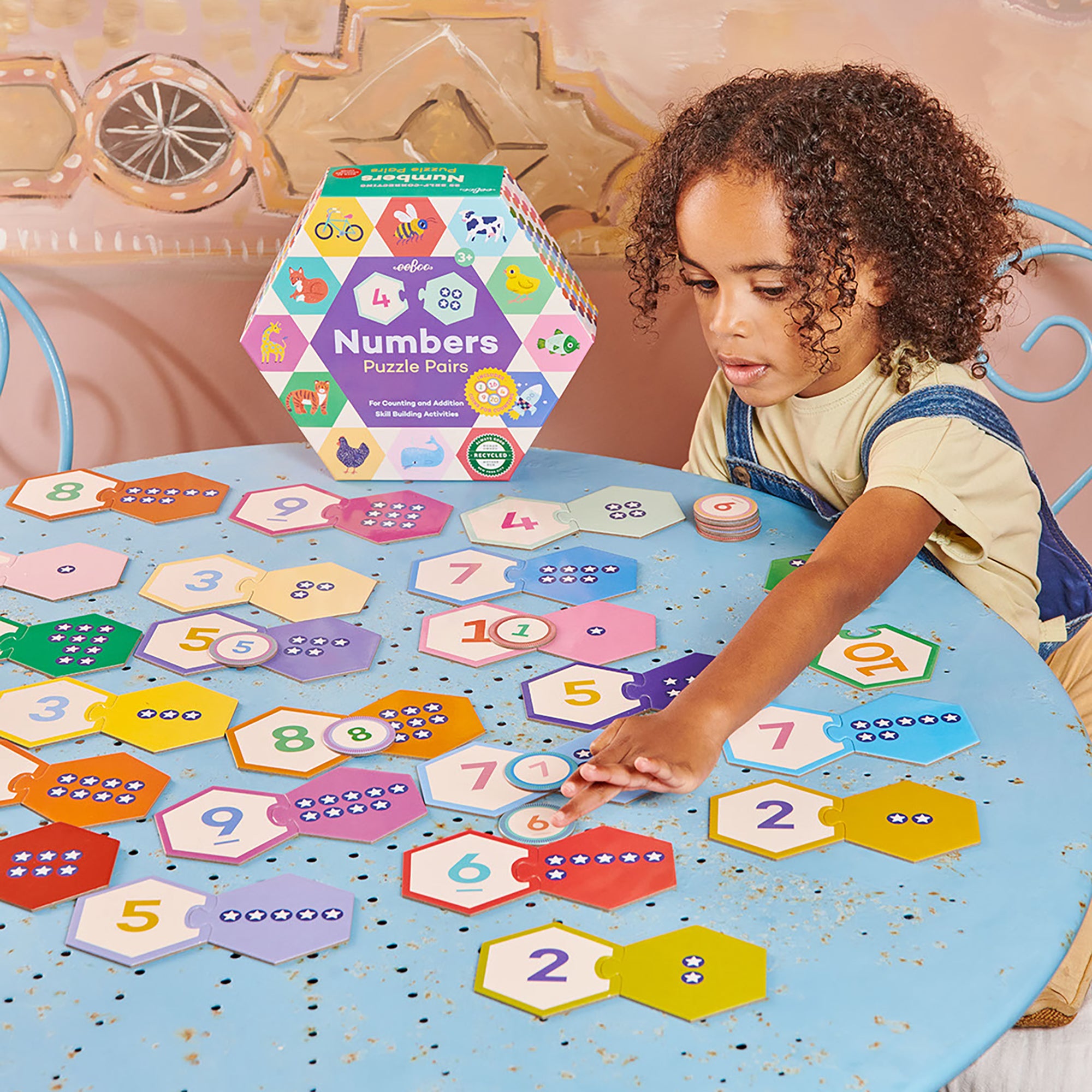 Hexagon Puzzle Pairs: Numbers - 25 pc - Image 4