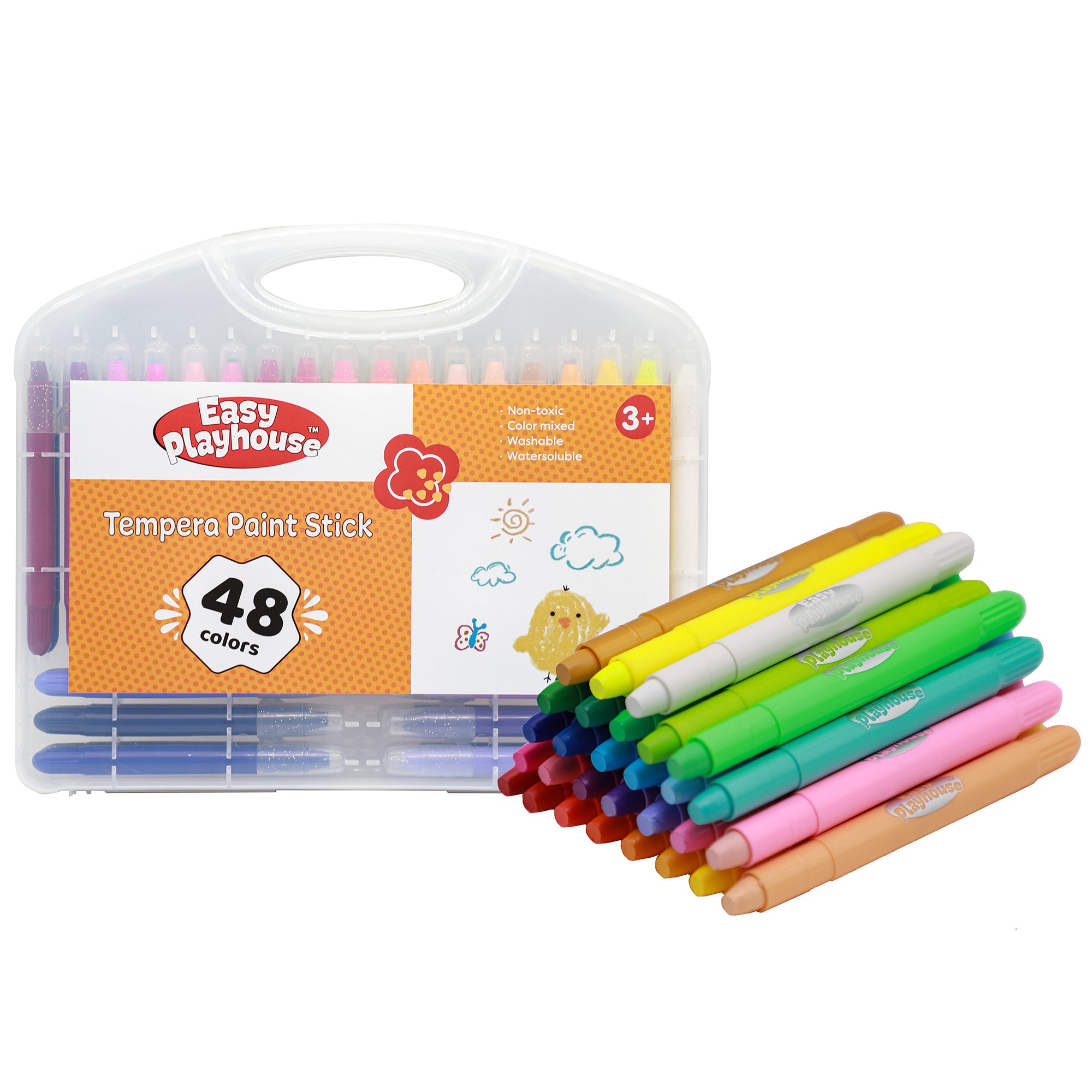 Easy Playhouse Vibrant Tempera Paint Sticks - 48pk, Non-Toxic - Image 5