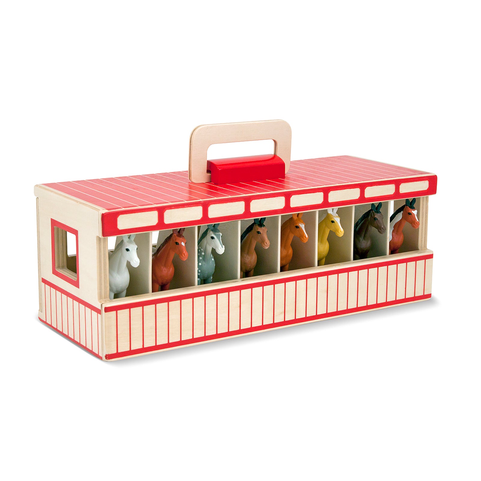 Melissa & Doug Portable Wooden Show-Horse Stable Play Set - Image 4
