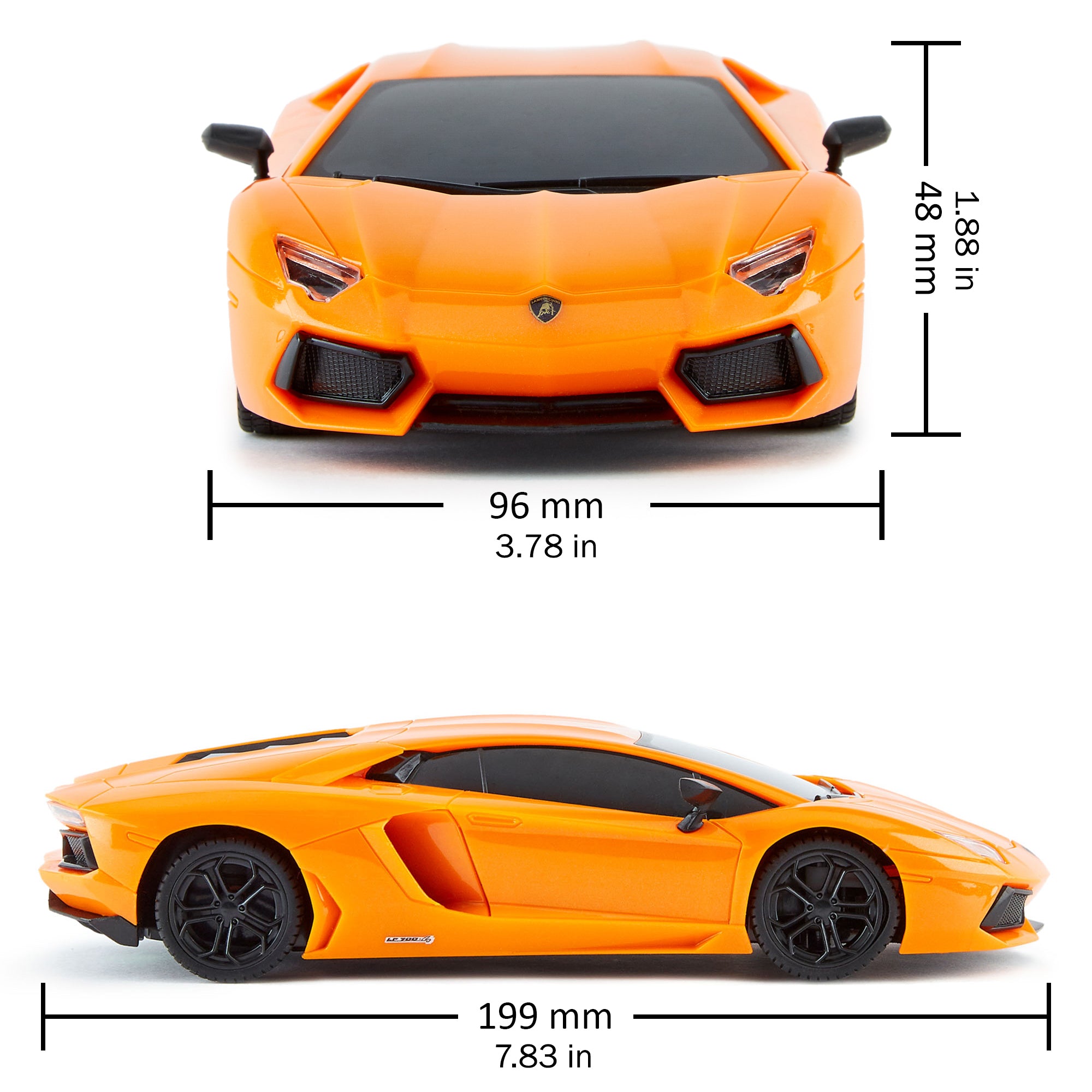 Alternative view of CMJ RC Lamborghini LP700-4 - Orange - 1:24 Scale - 2.4GHz Remote Control Car with LED Headlights