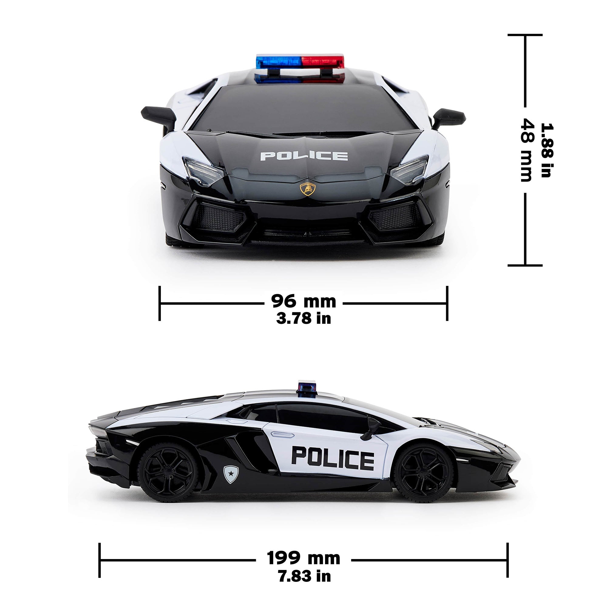 CMJ RC Lamborghini Twin Pack - Sián & Aventador Police - 1:24 Scale Remote Control Cars - Image 3