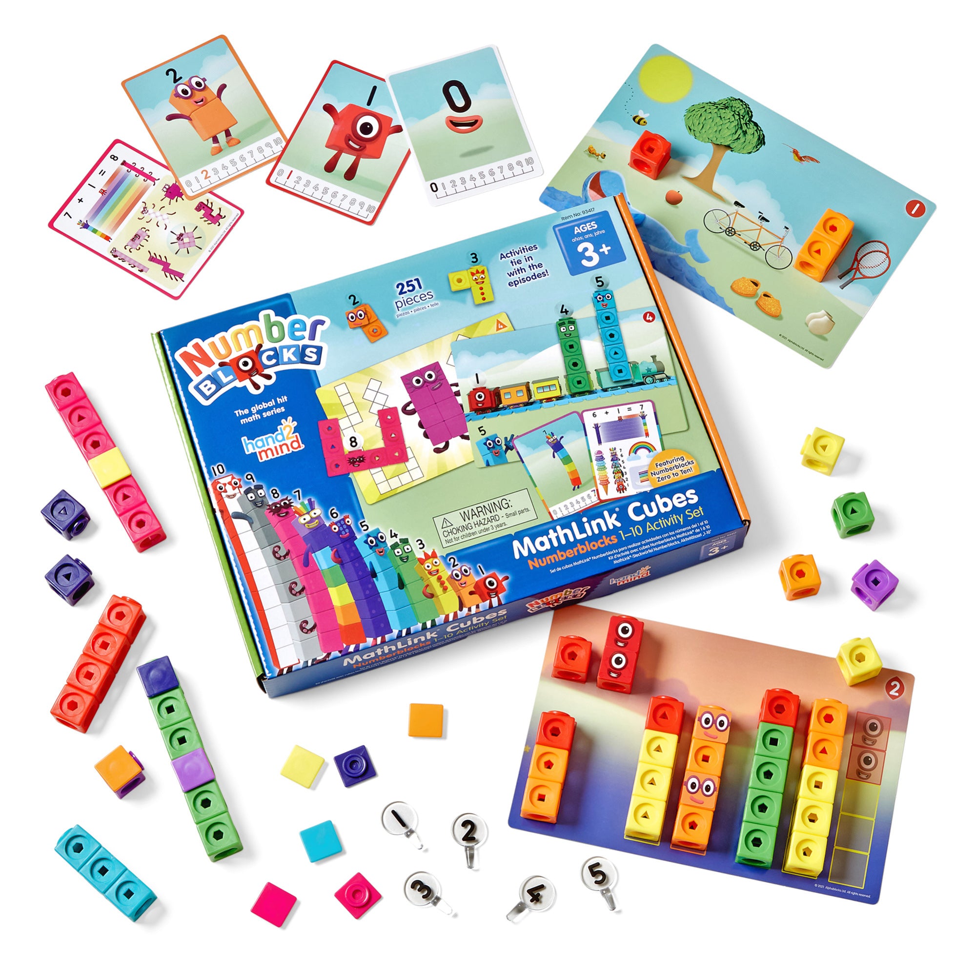 Alternative view of Hand2Mind Numberblocks MathLink Cubes 1-10 Activity Set - Educational Math Toy