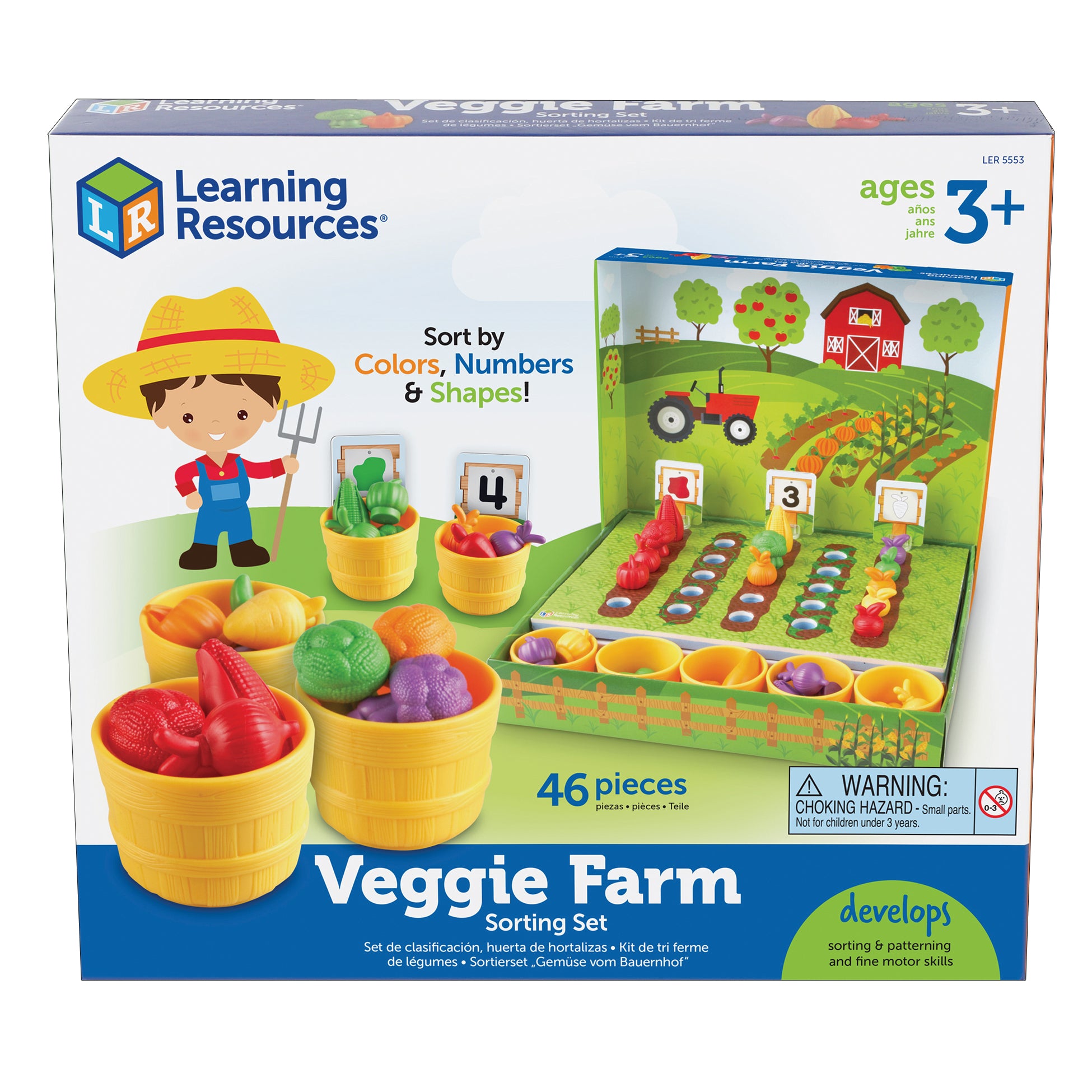 Learning Resources Veggie Farm Sorting Set - Educational Color & Counting Skills Game - Image 2