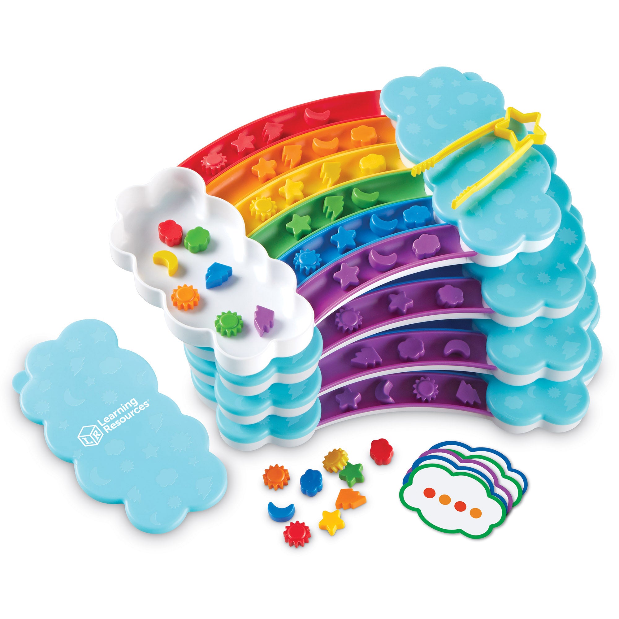 Learning Resources Rainbow Sorting Trays - Educational Classroom Set - Image 2