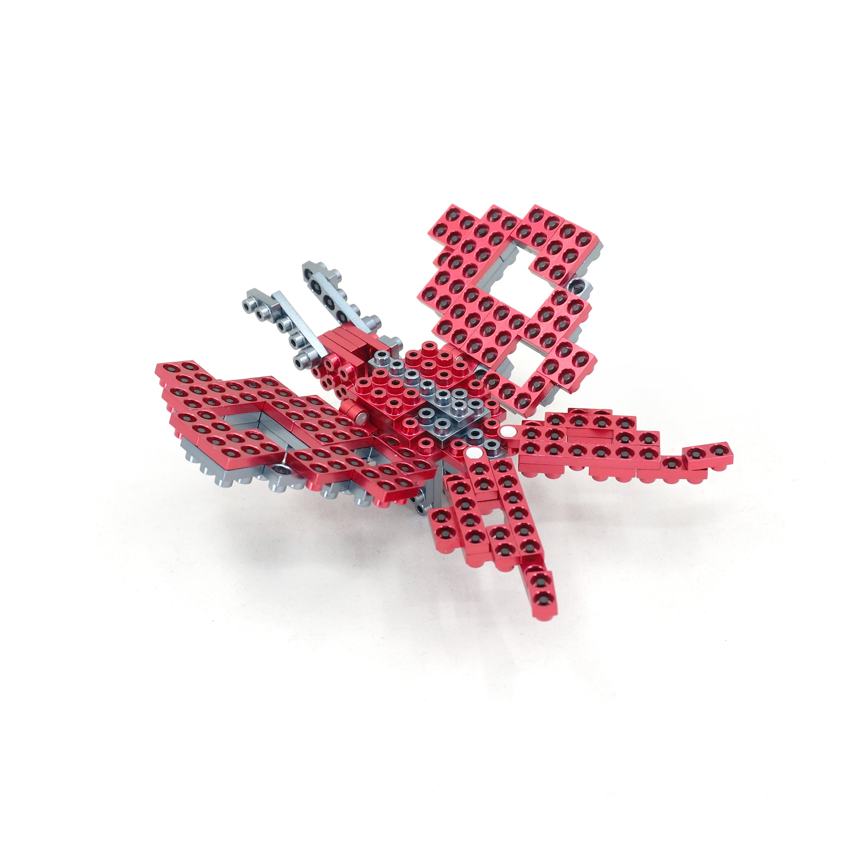 Alternative view of Metomics Collector's 3-in-1 Series 002 Set in Ruby Red - Build Butterfly, Gecko, or Deer