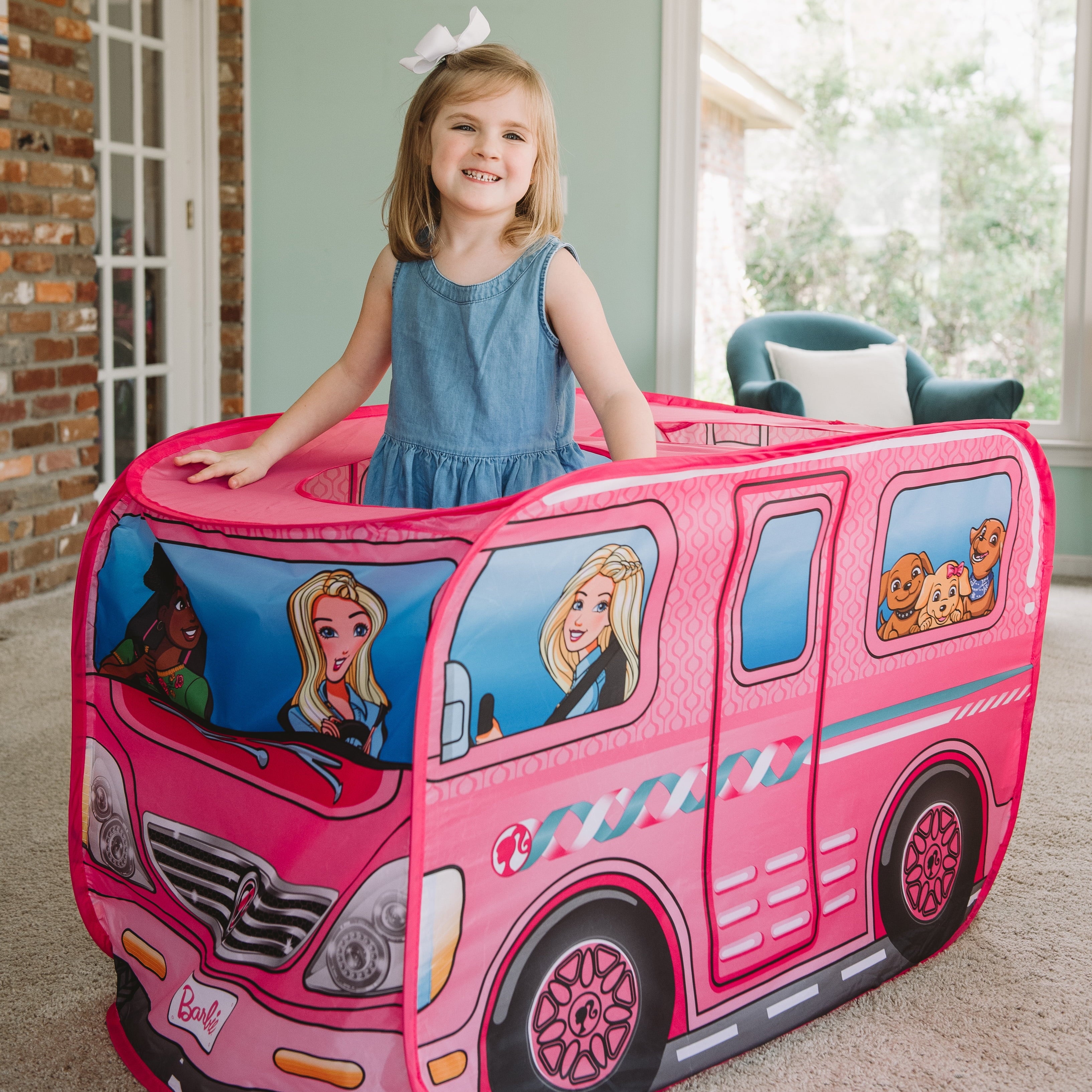 Alternative view of Sunny Days Entertainment Barbie Camper Play Tent – Imaginative Playhouse for Kids