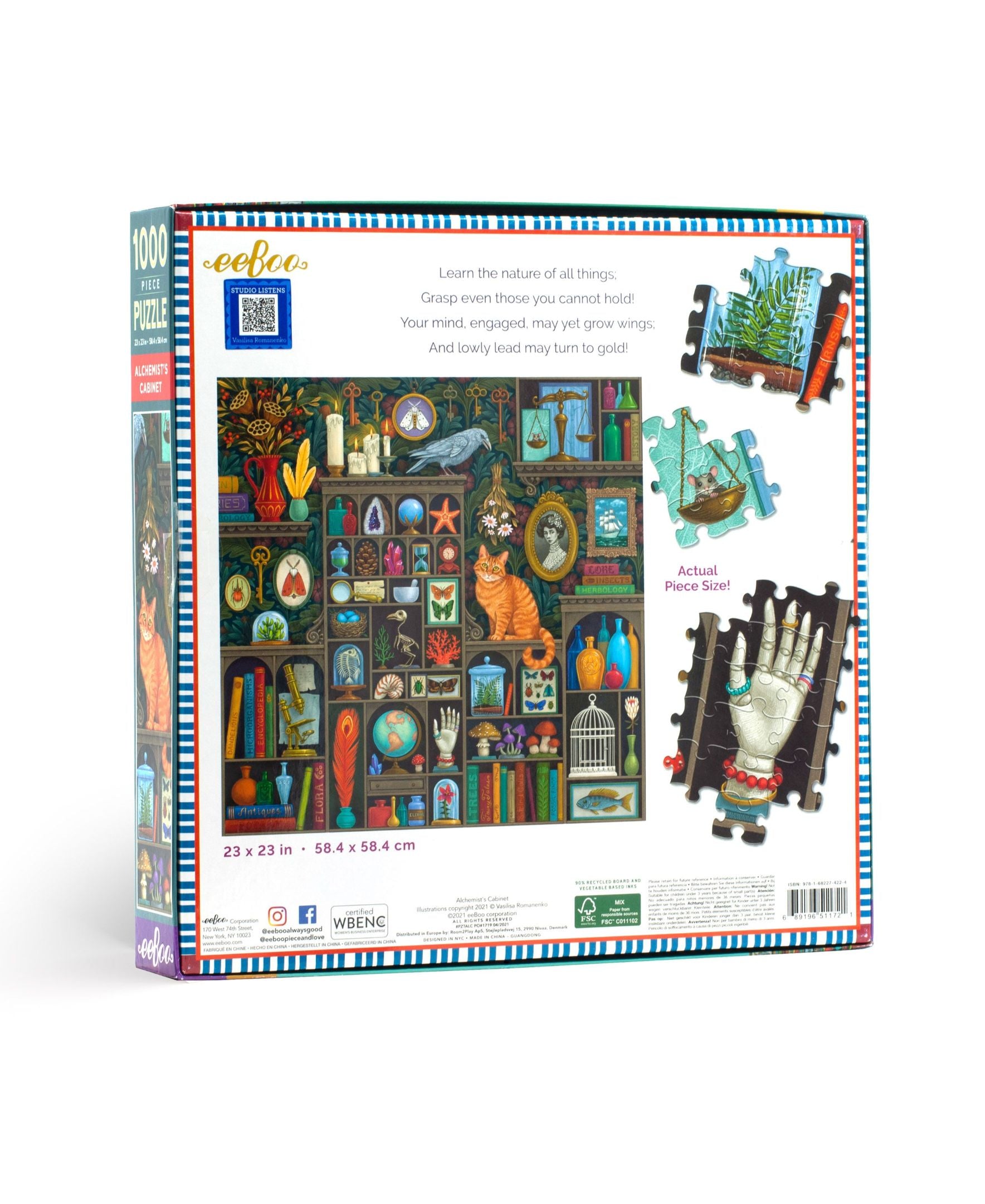 eeBoo Piece and Love Alchemist Cabinet Academia-Inspired Puzzle - 1000 pc - Image 2