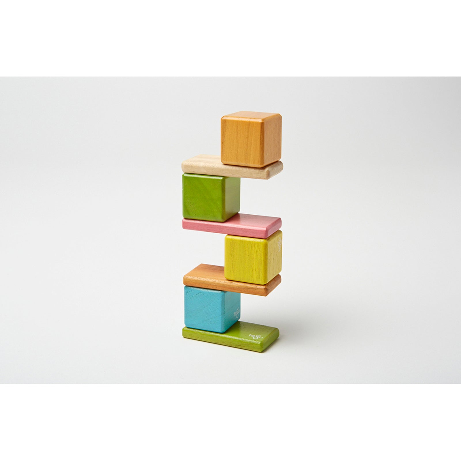 Tegu 8-Piece Magnetic Wooden Block Set - Pocket Pouch, Tints - Image 4