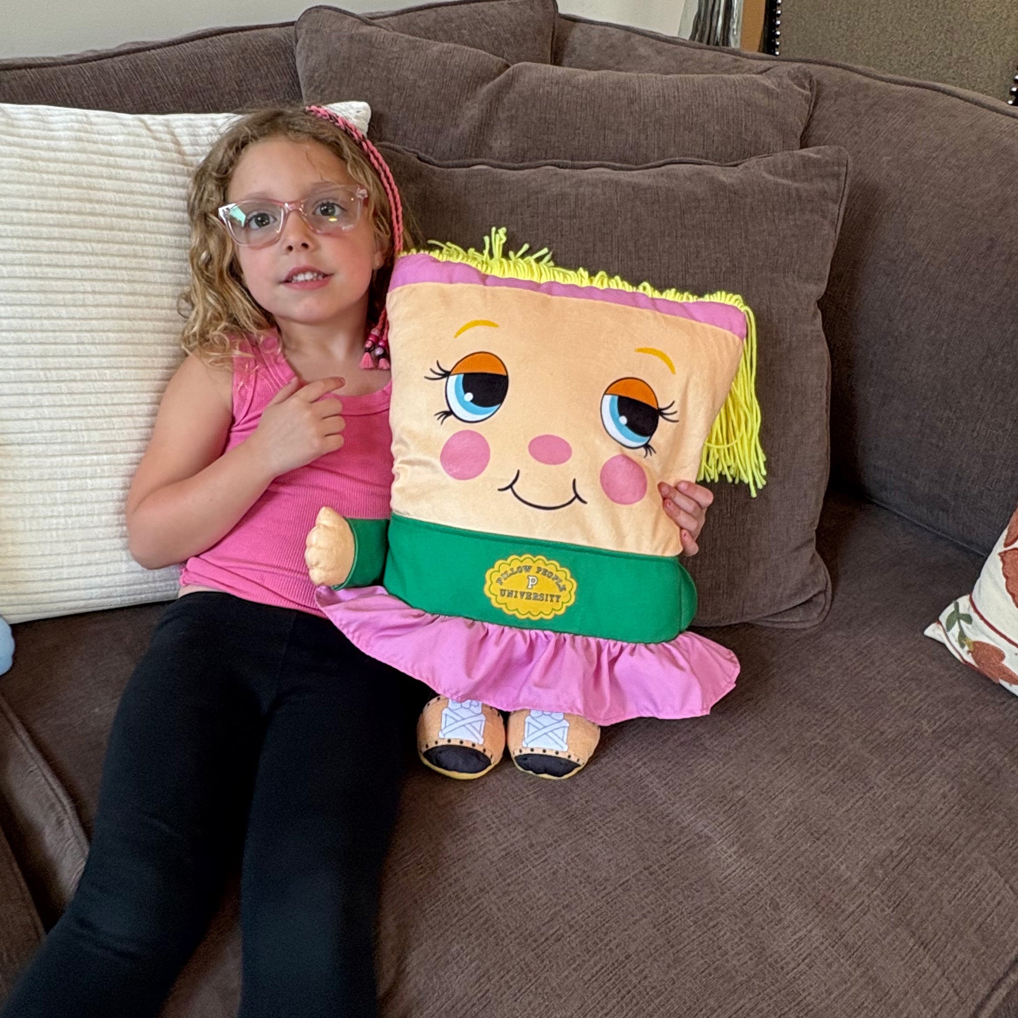 Alternative view of Pillow People Jill College 2-in-1 Plush Toy & Pillow – Retro 80's Design