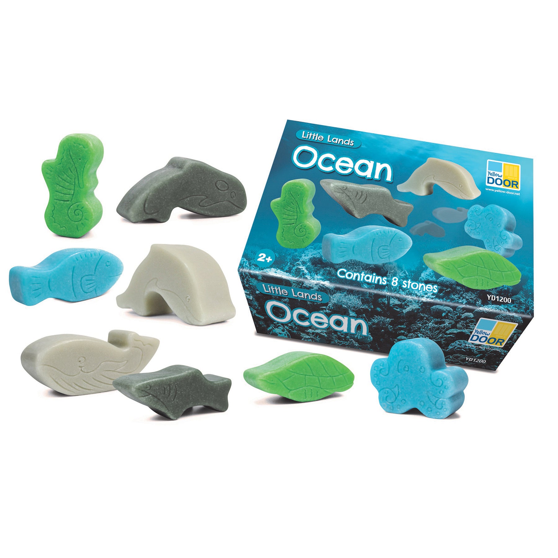 Yellow Door Little Lands Ocean Adventure ?? Set Of 8 Stone Figures