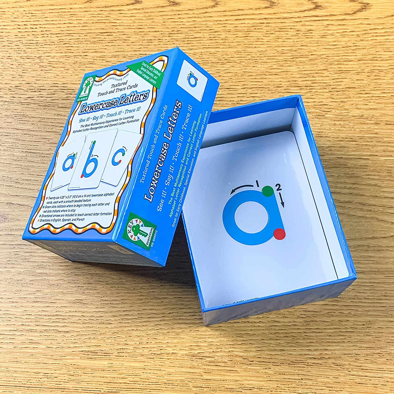 Key Education Textured Touch and Trace Cards - Lowercase Alphabet Learning Set - Image 4