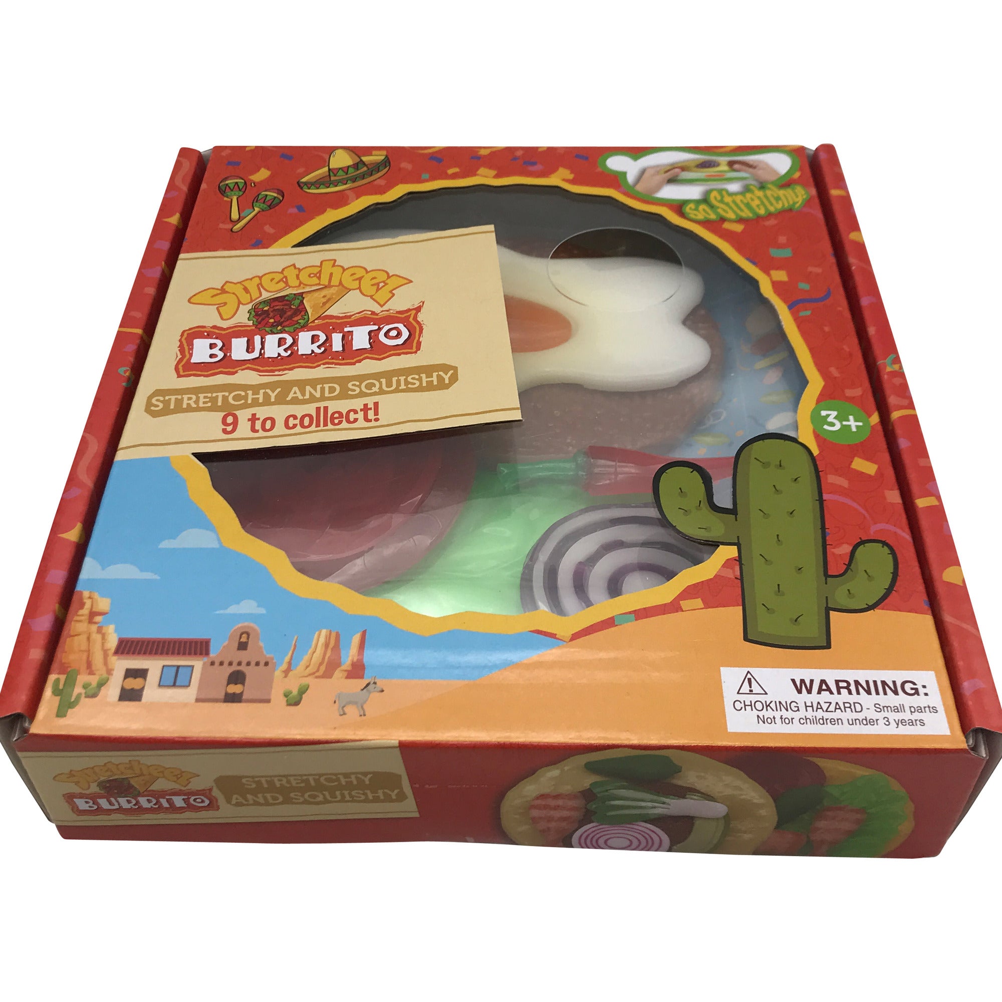 Stretcheez Burrito - Surprise Toppings Stretchy Toy Food Set, Roleplay Age 3+