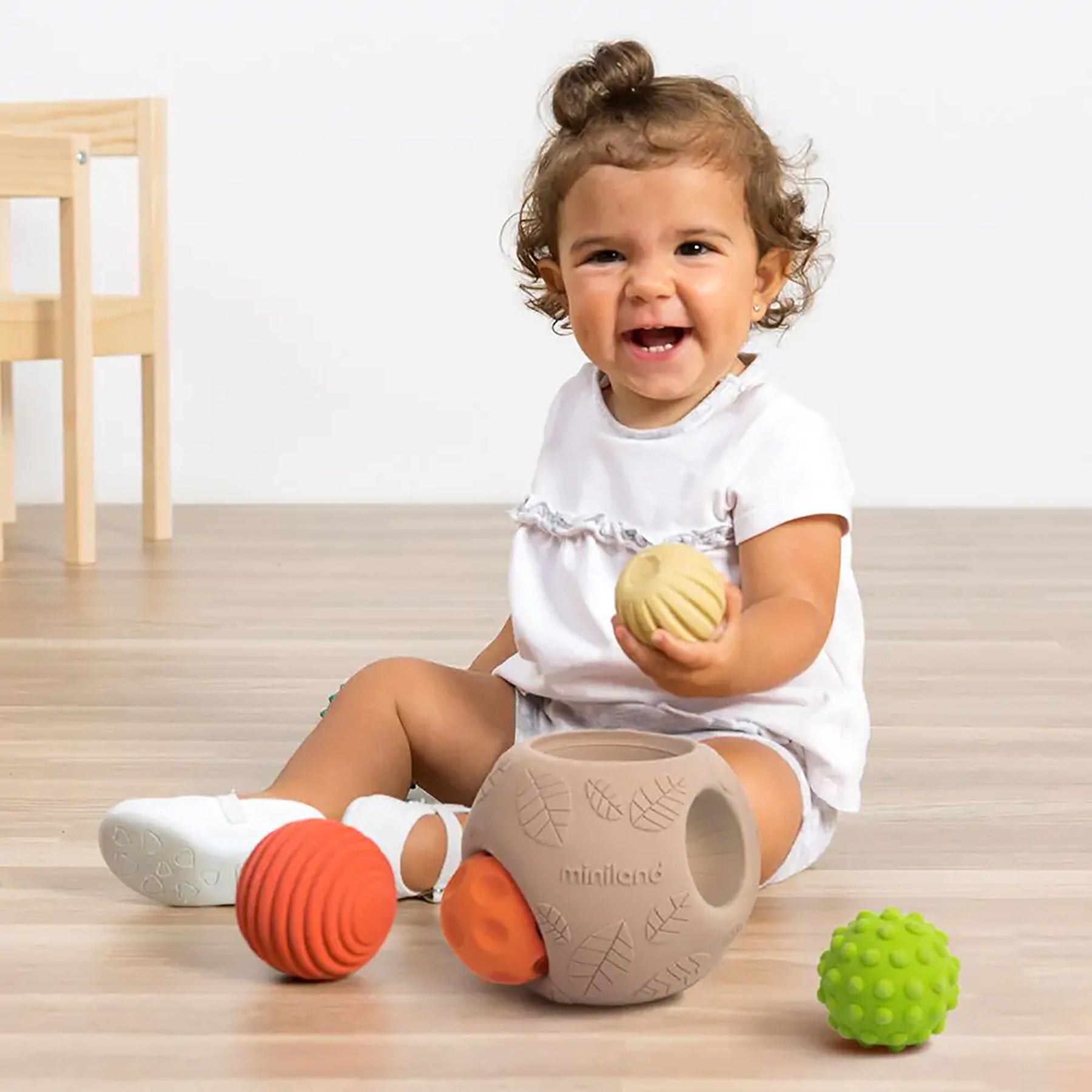 Alternative view of Miniland ECO Big Sensory Ball Set - 5 Textured Pieces for Tactile Stimulation